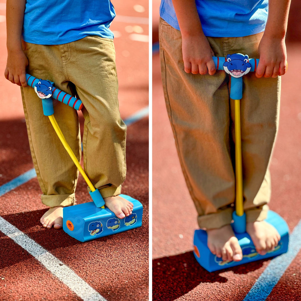 Woopie Foam Pogo Jumper til børn Blå dinosaur