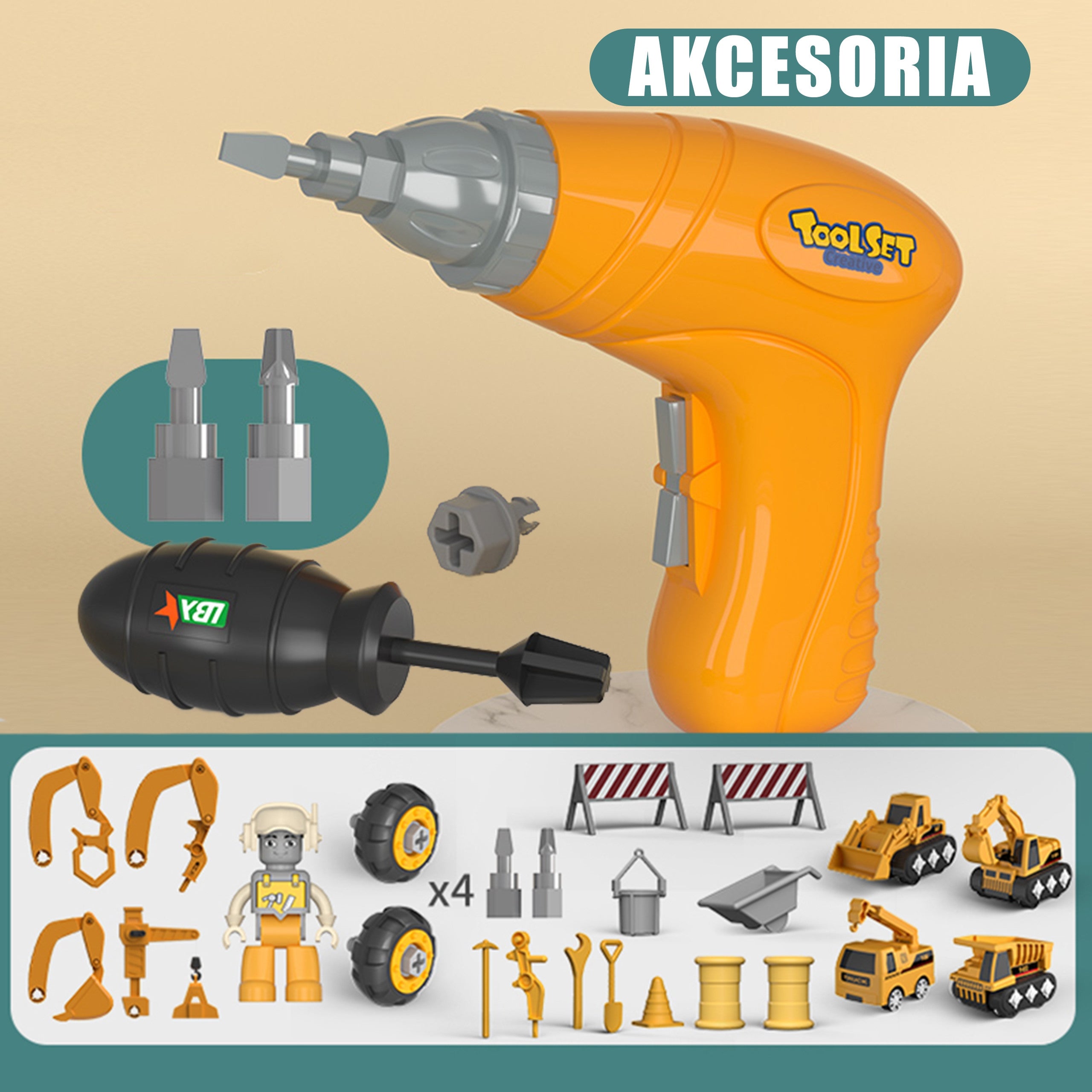 Láithreán Tógála Woopie Mega 5in1 Xxl Kit Scriúála Diy