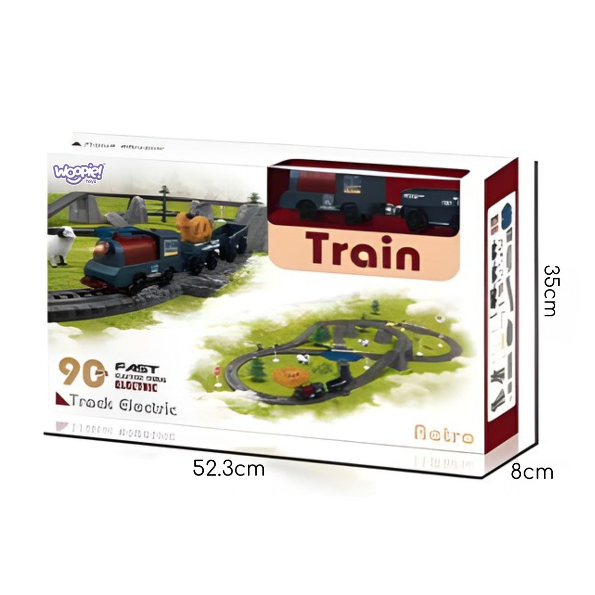 Woopie Tren Eléctrico Locomotora De Carga Vía Xxl 90 Uds.