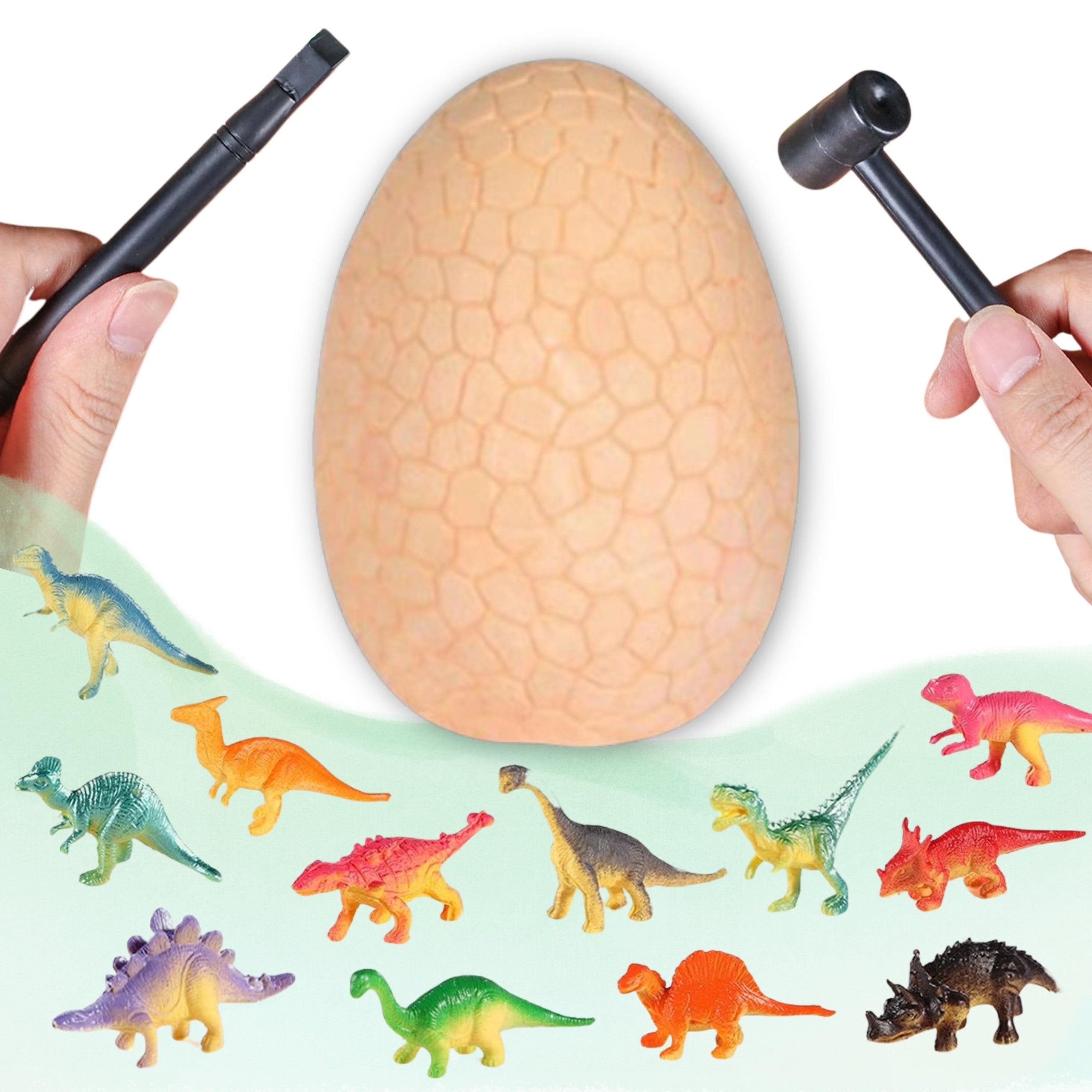 Kit de arqueólogo Woopie Dinosaur Egg Dig para escavar 12 dinossauros