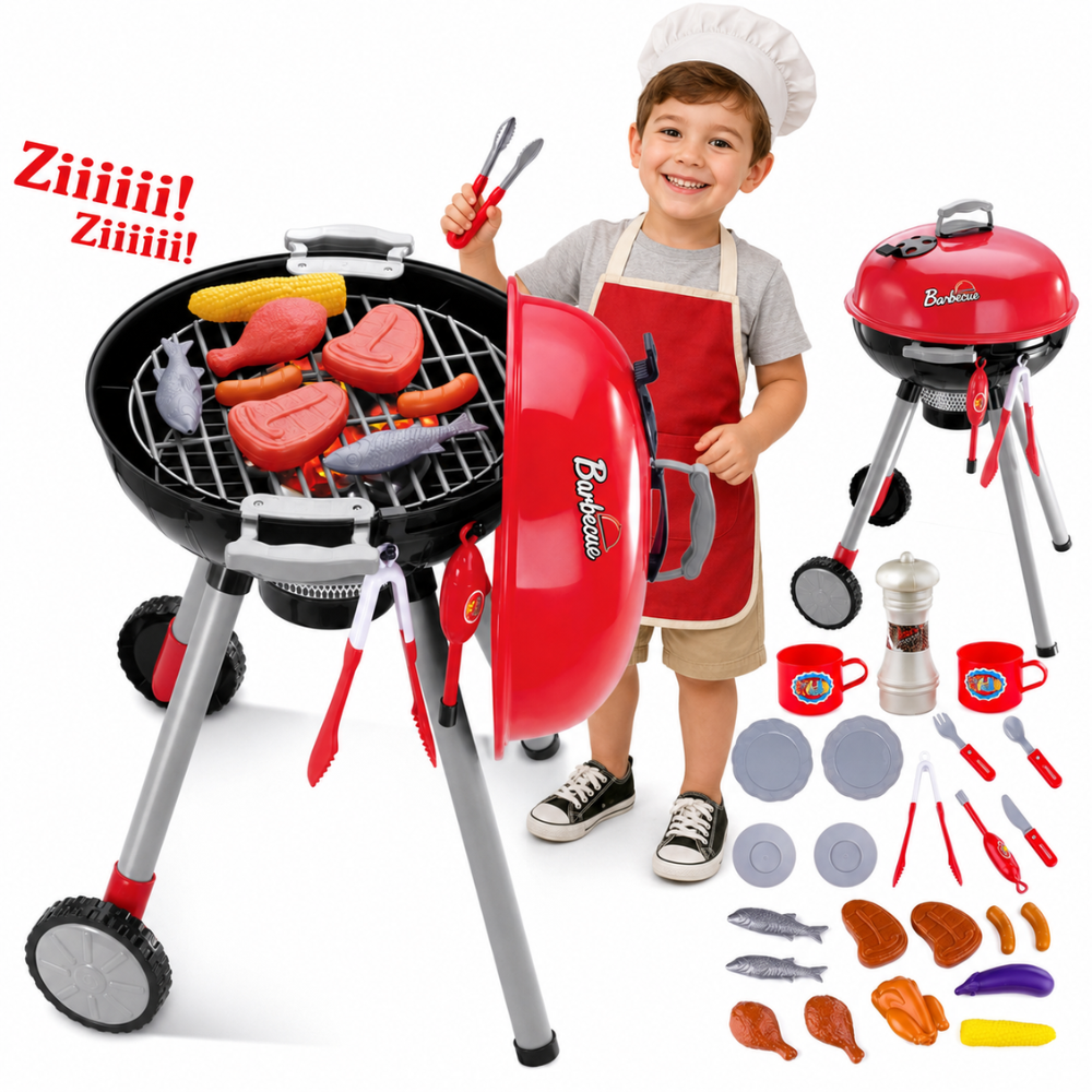Grill dla dzieci Woopie ze światłami i dźwiękiem + akcesoria