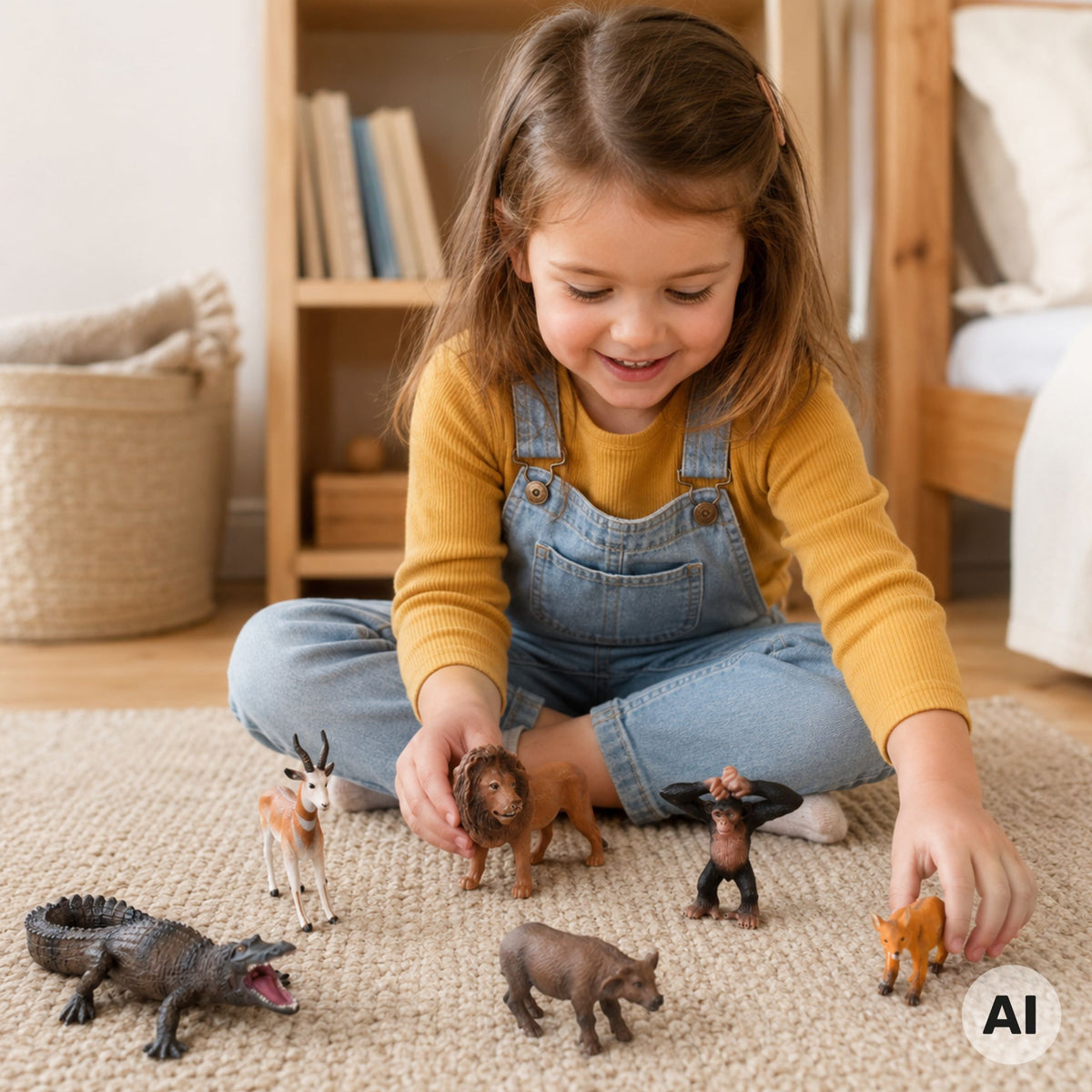 Woopie Safari Wild Animal Figures Set 6 Pcs.