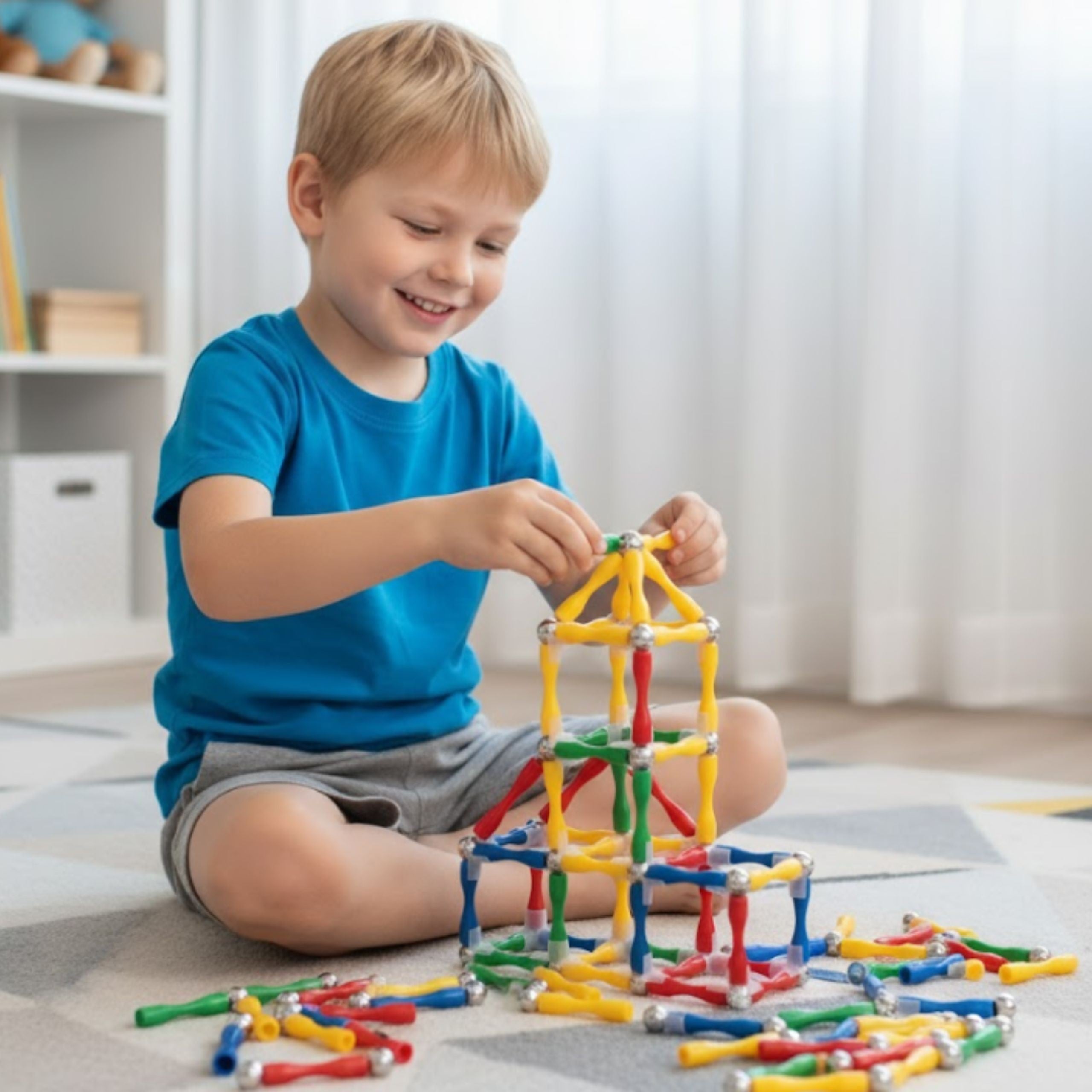 Магнитни строителни блокове Woopie 3d 128 бр. Xxl