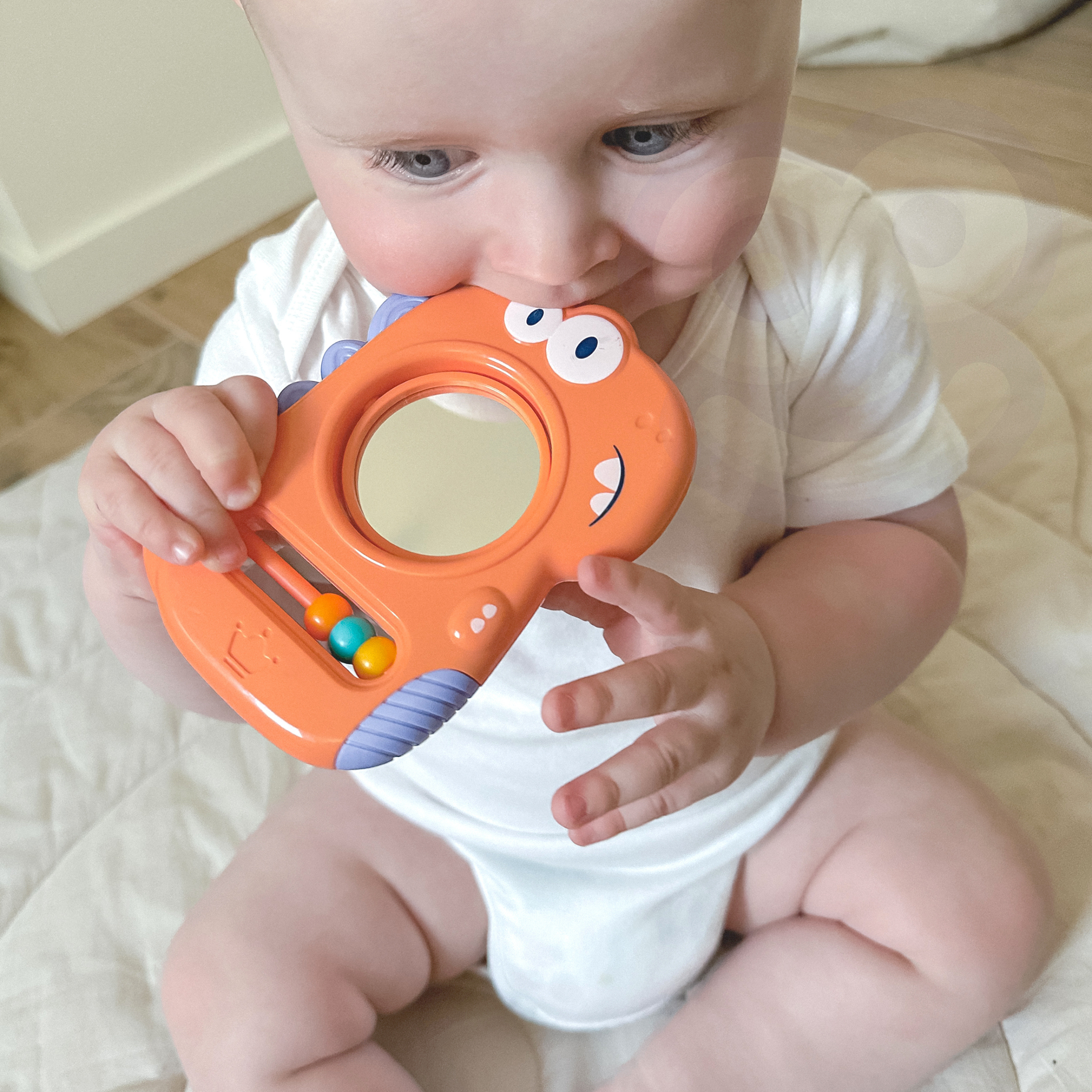 Woopie Baby Sanselegetøj Biring Spejl Dino