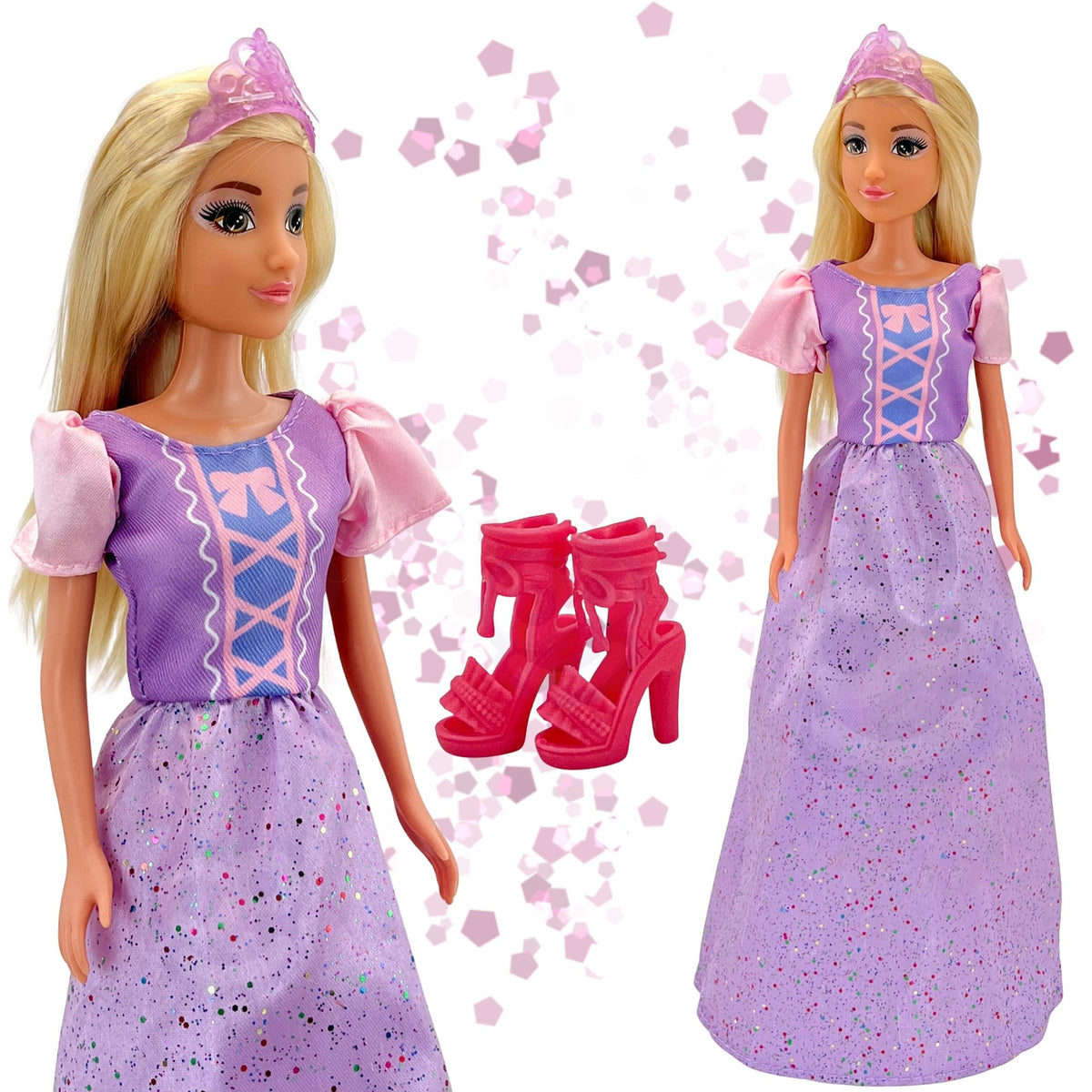 Woopie Royal Lily Modepuppe, schöne Prinzessin mit Krone