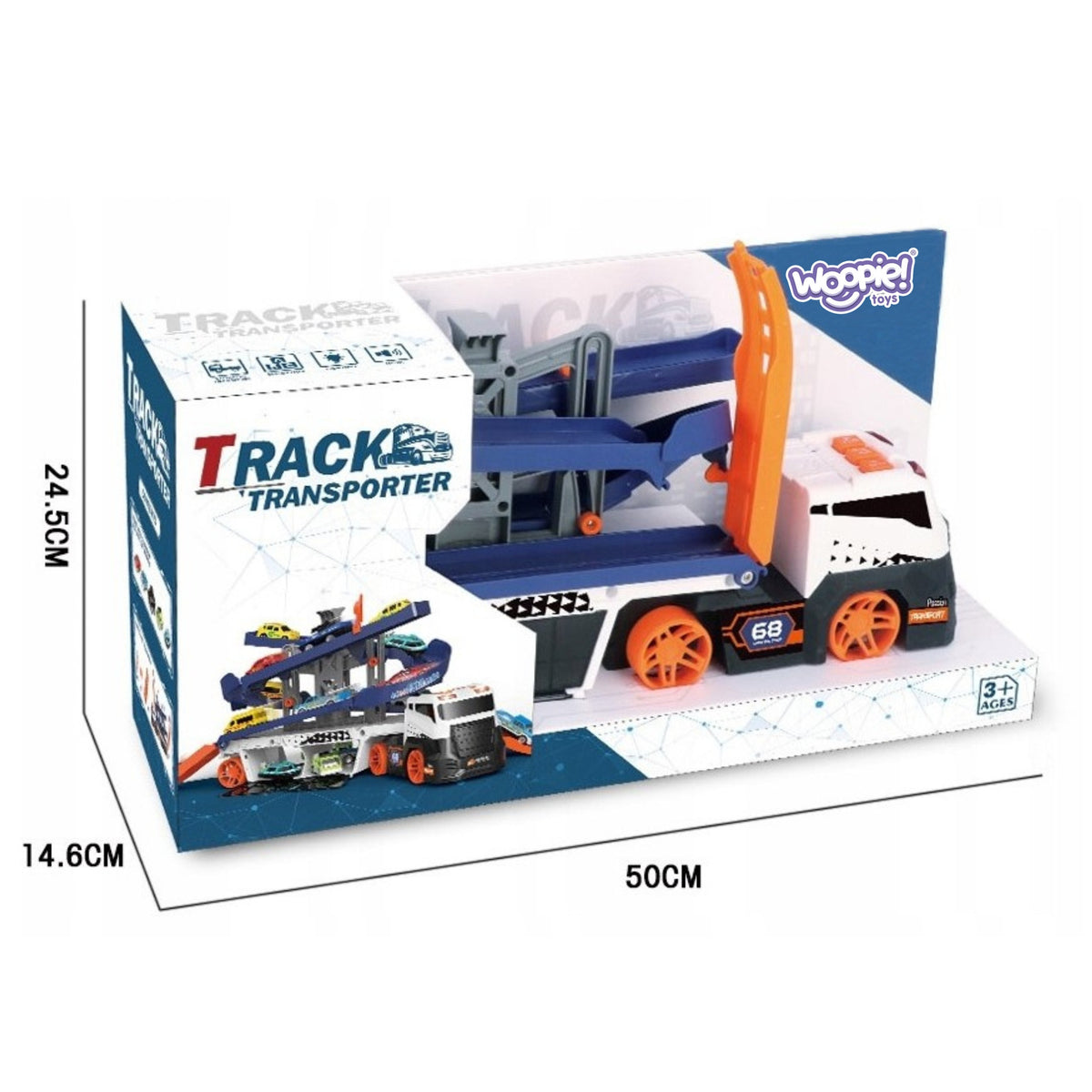 Woopie Parkeringsgarage Bandtransporter Lastbil Bärgningsbil Bil Xl