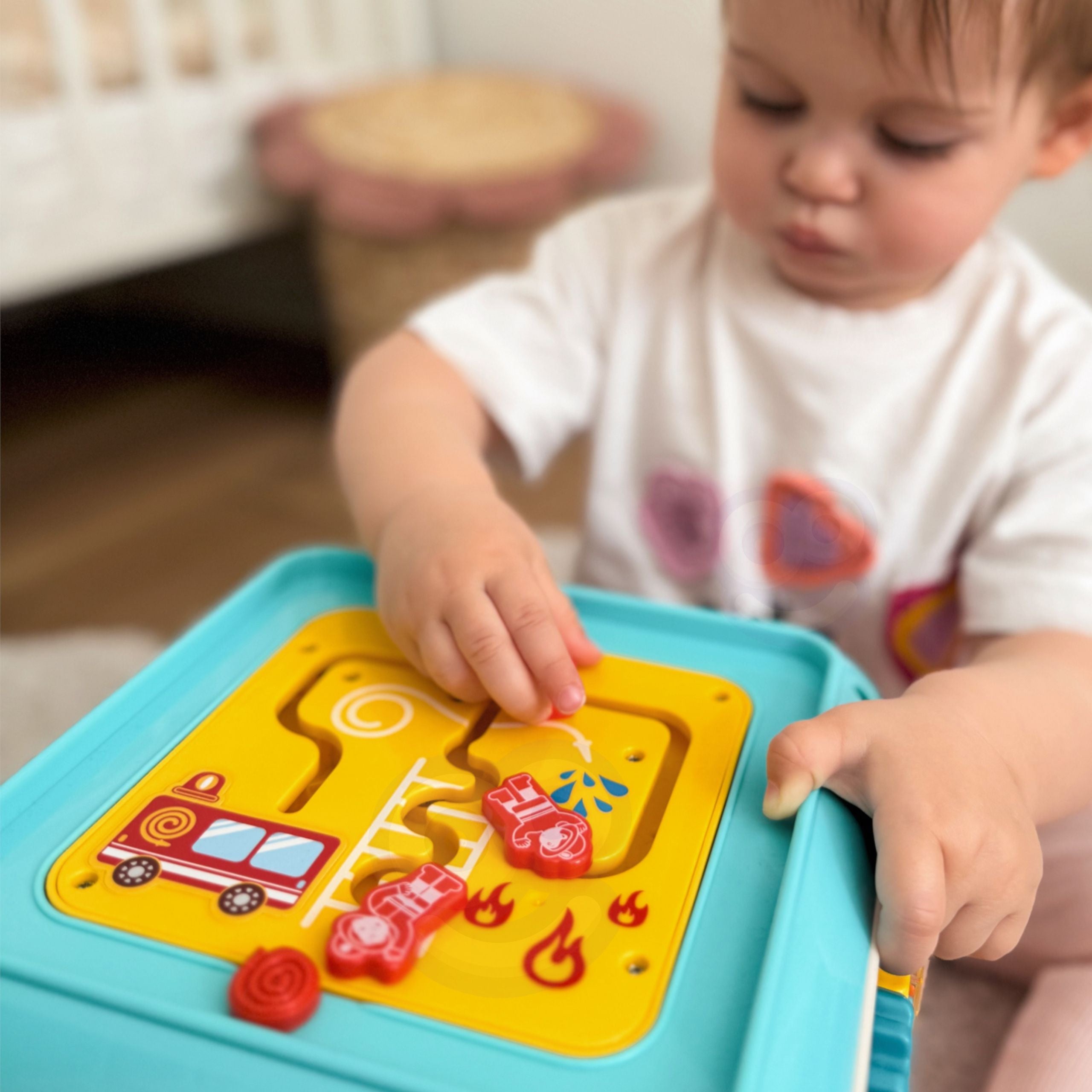 Woopie Baby Multifunkční Montessori Activity Kostka 6v1 - 18m+