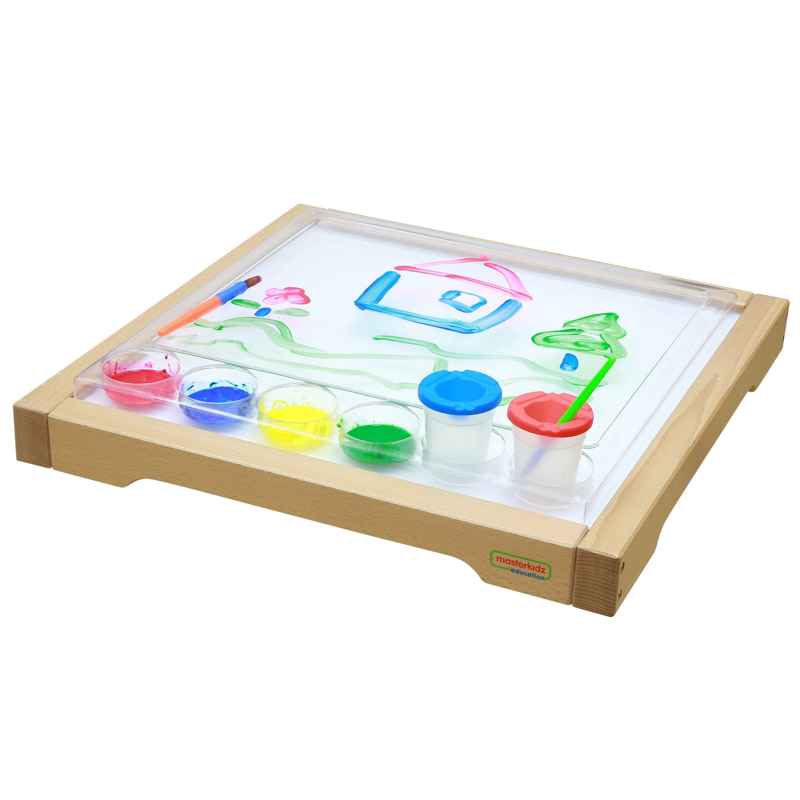 Masterkidz Sensorisk ramme - Led Panel + Transparent malerbakke