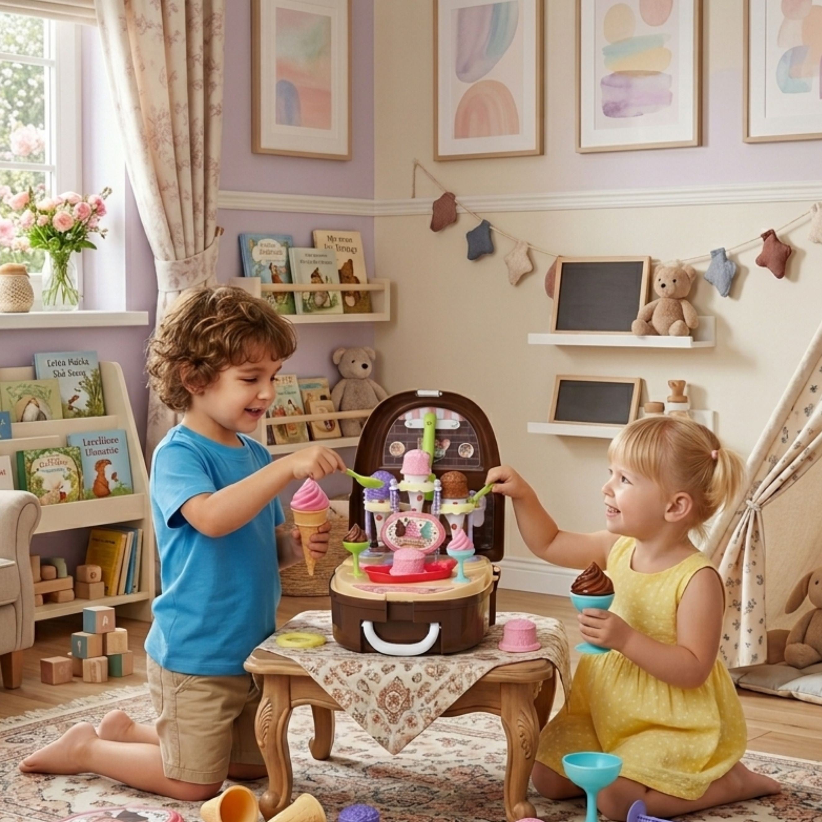 Комплект за игра Woopie Ice Cream Shop Кухня в раница 36 бр.