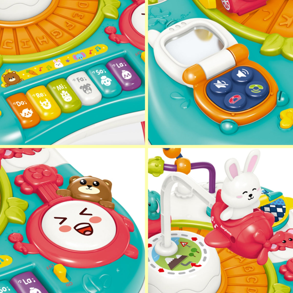 Woopie Baby 2-in-1 Interactive Educational Table Piano Sounds