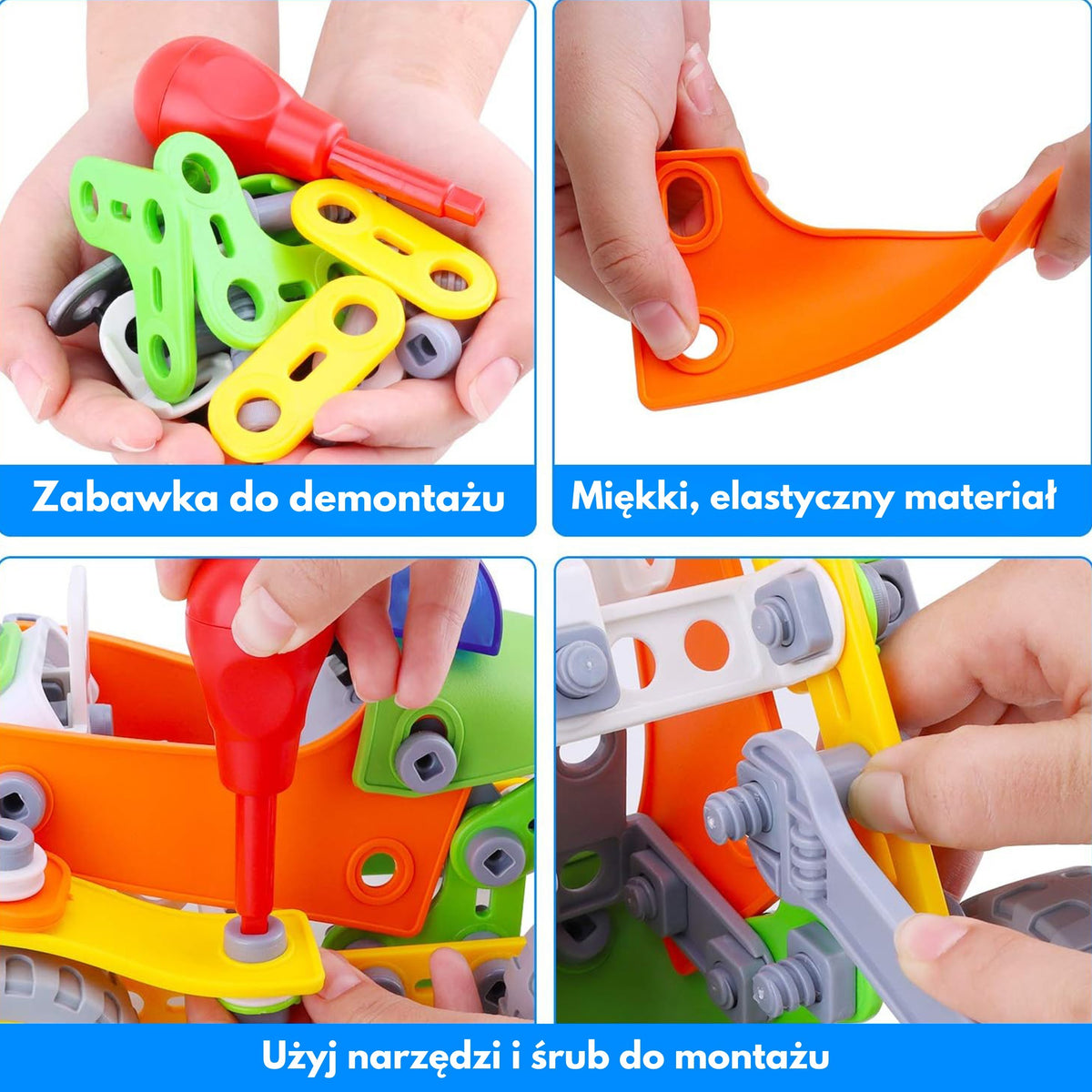 Woopie Construction Bricks Set Stem Vehicles 163 бр.