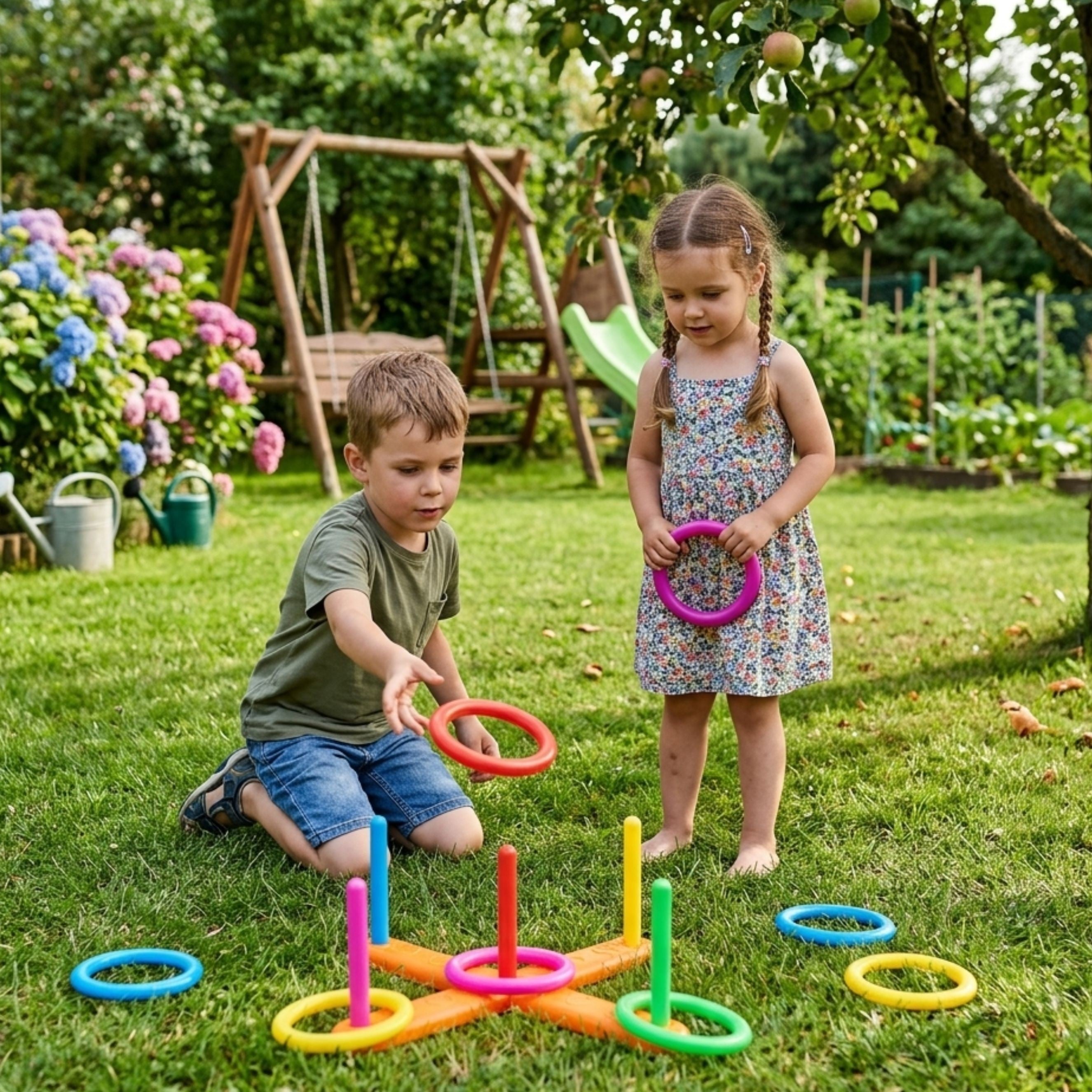 Woopie 3-in-1 Serso Cornhole Hopscotch Bean Bag Комплект за хвърляне