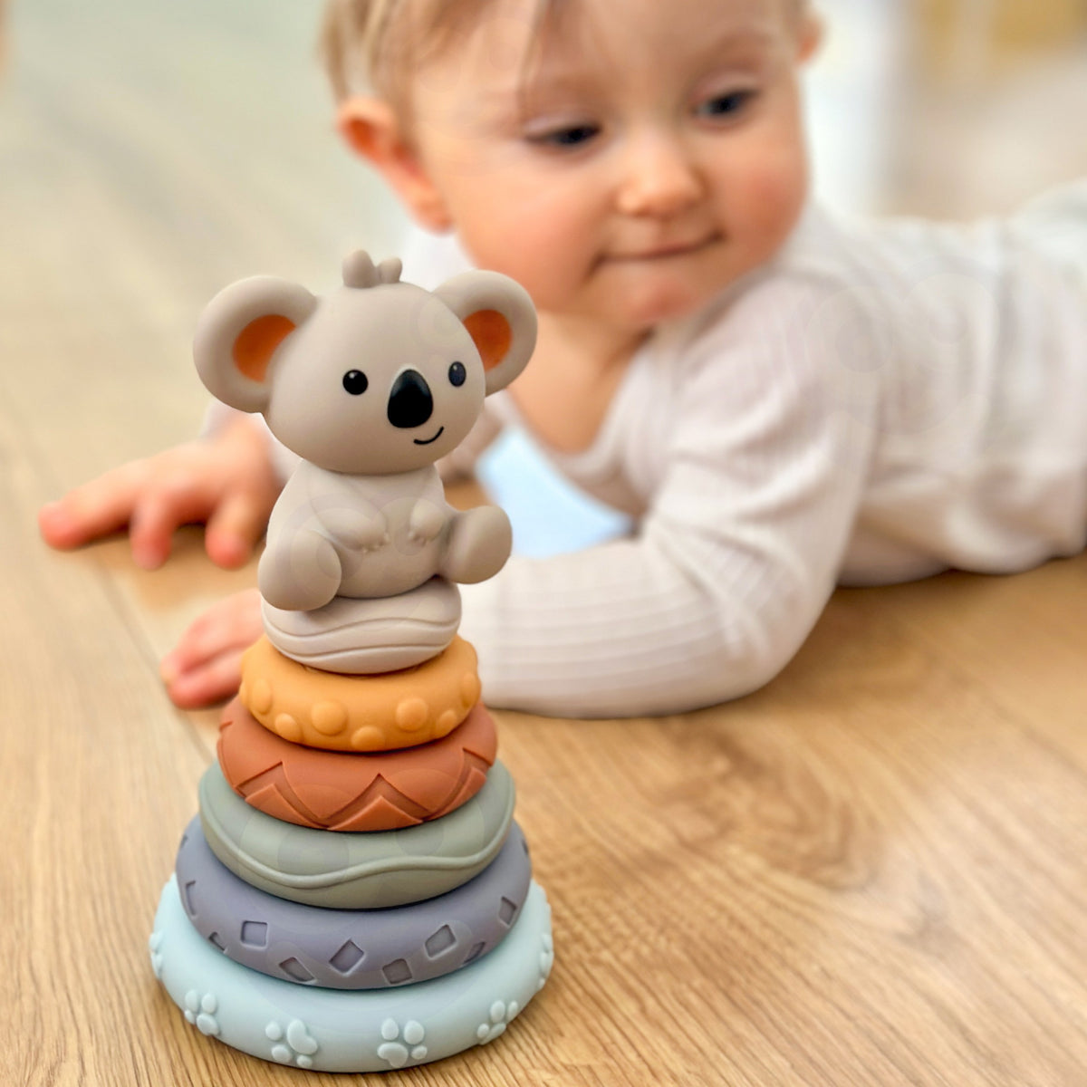 Woopie baba puha gumi érzékelő blokkok 3 az 1-ben mackó szett
