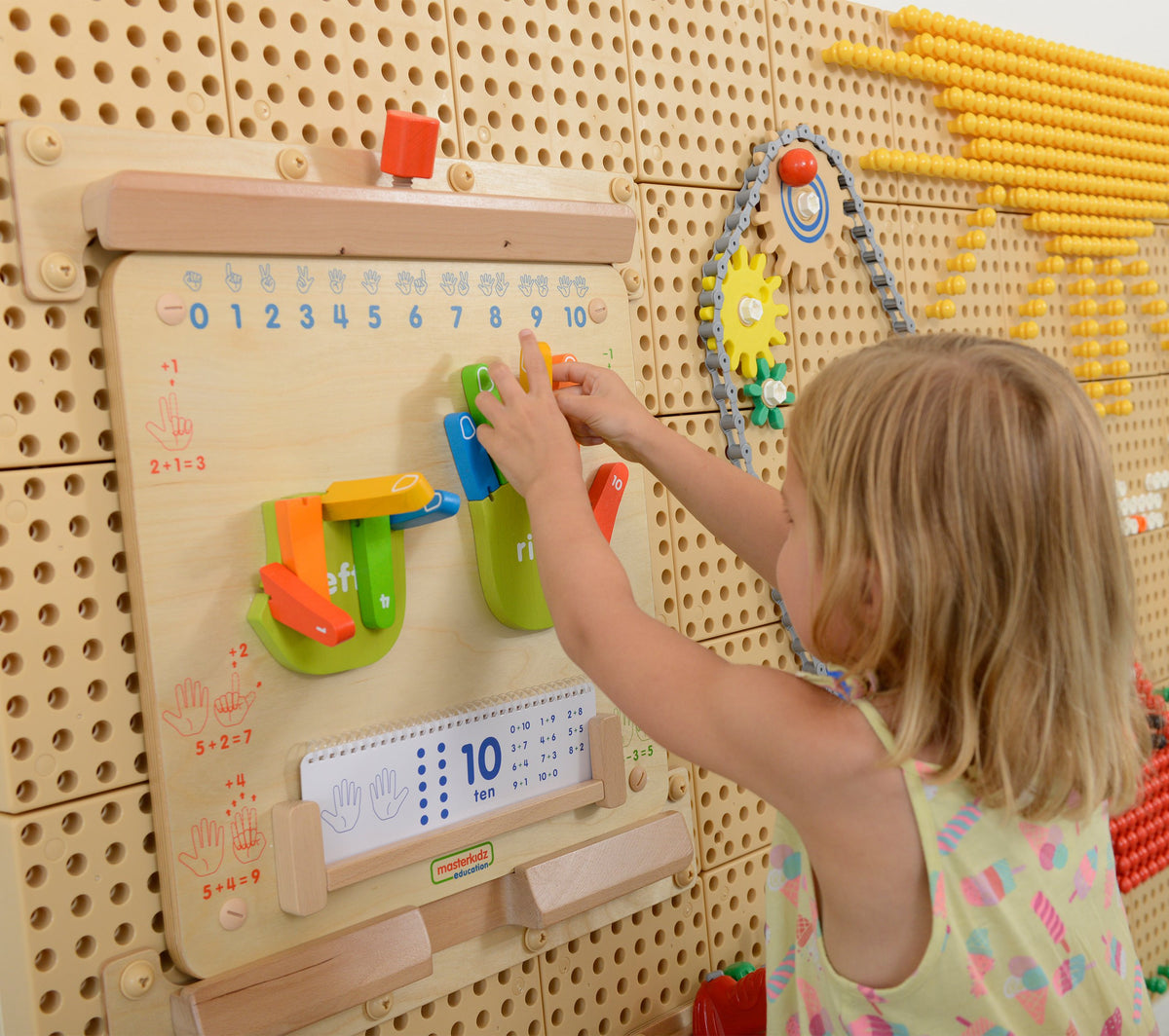 Masterkidz Aprendiendo a Contar Tablero Sensorial de Pared Flex Montessori