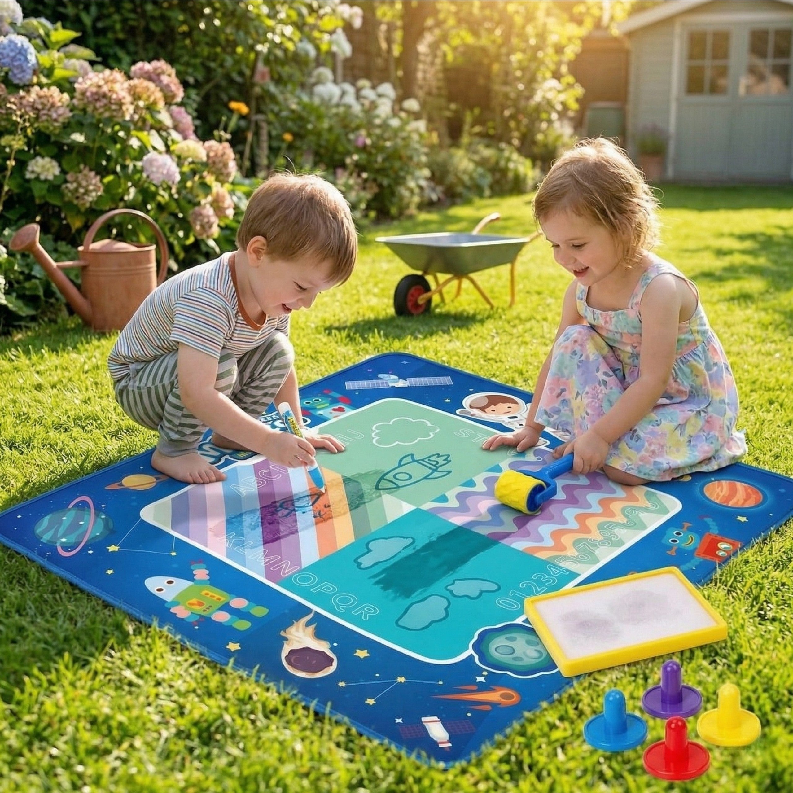 Woopie Подложка за водно рисуване Xxl 100x80cm Cosmos Blue