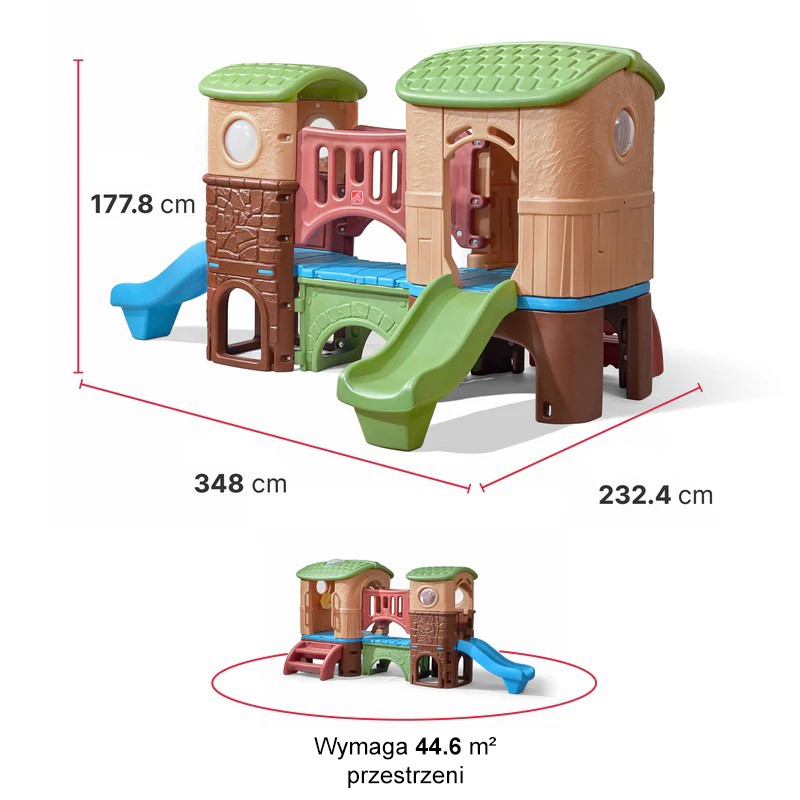 Step2 Spielplatzbrücke mit Tunnelrutsche