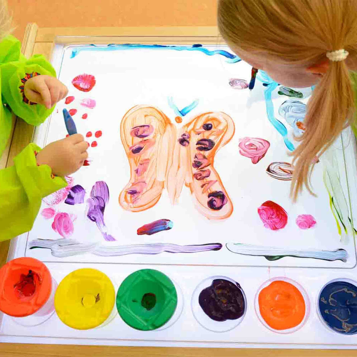 Masterkidz Sensorisk ramme - Led Panel + Transparent malerbakke