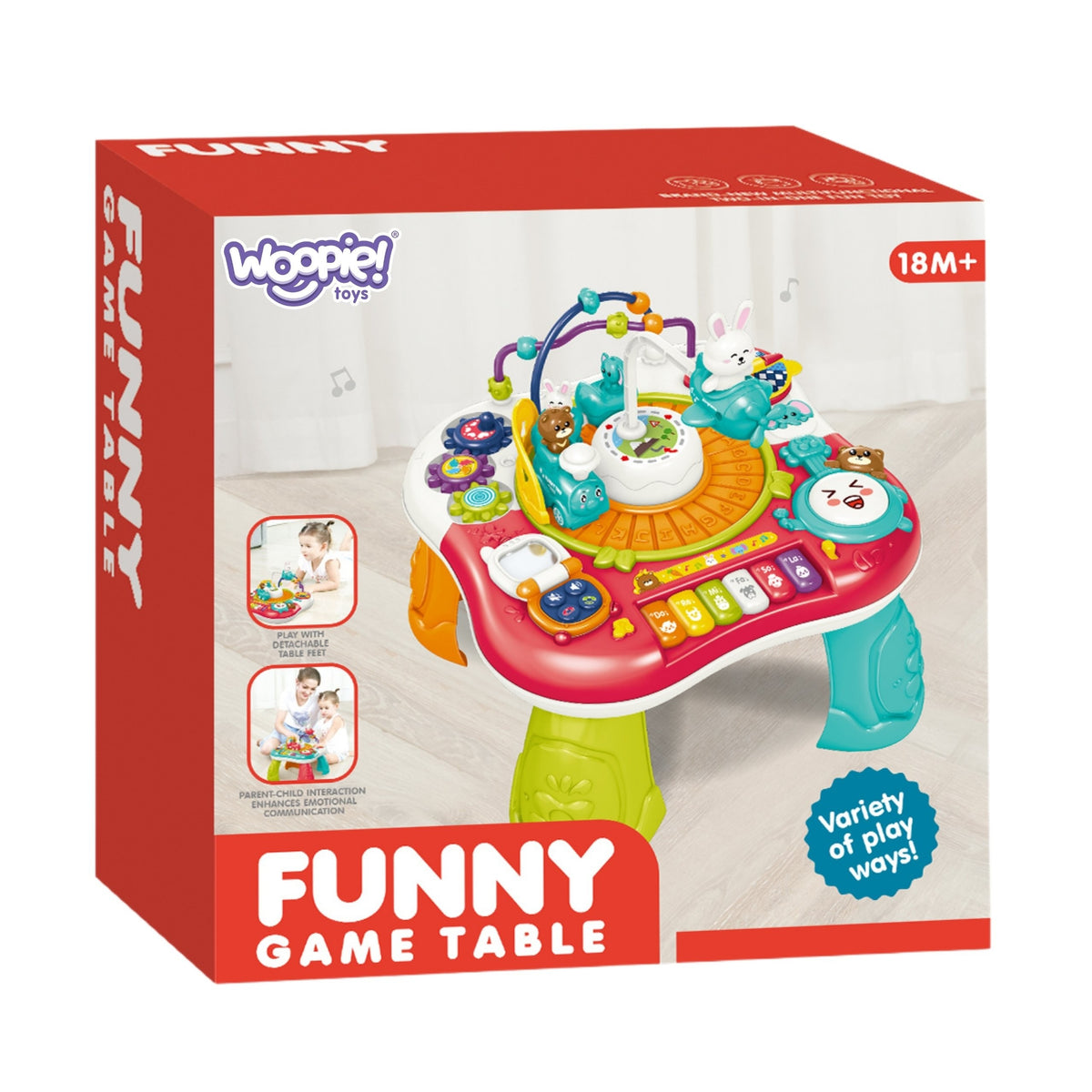 Woopie Baby 2-in-1 Interactive Educational Table Piano Sounds