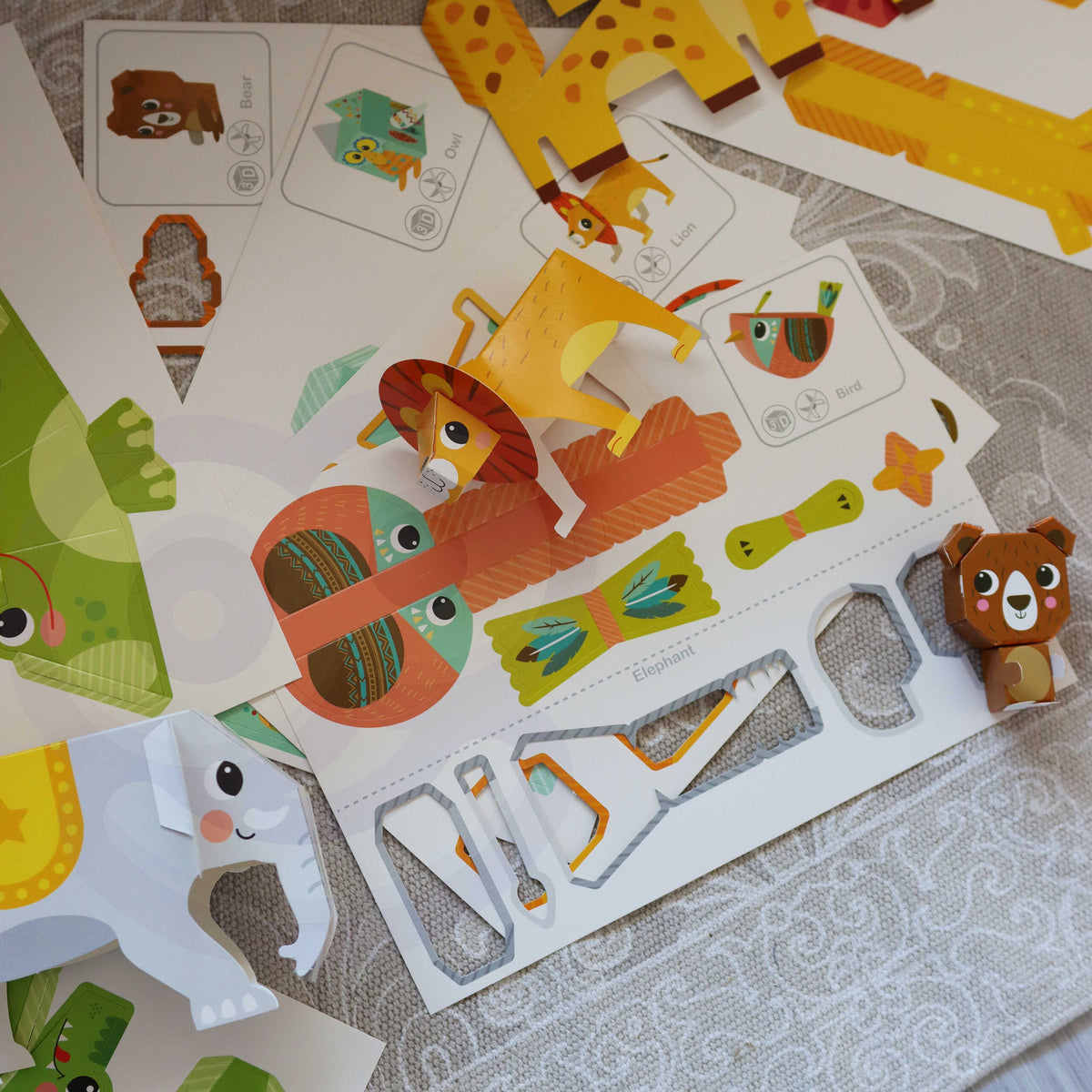 Woopie Art&fun gör-det-själv 3d Origami Creative Kit 10 djur