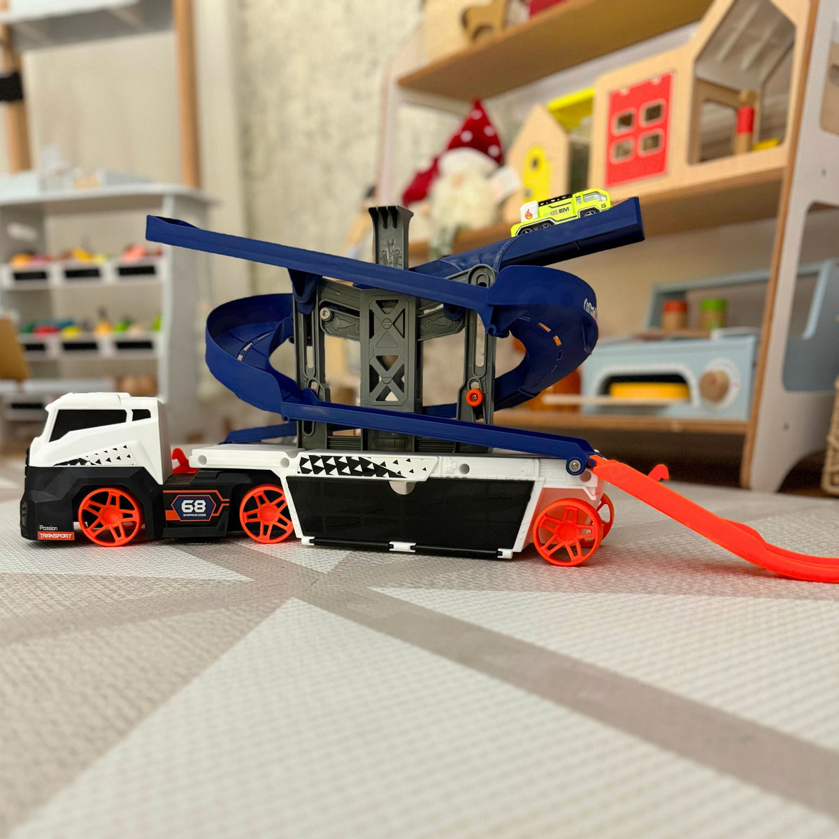 Woopie Parkeringsgarage Bandtransporter Lastbil Bärgningsbil Bil Xl