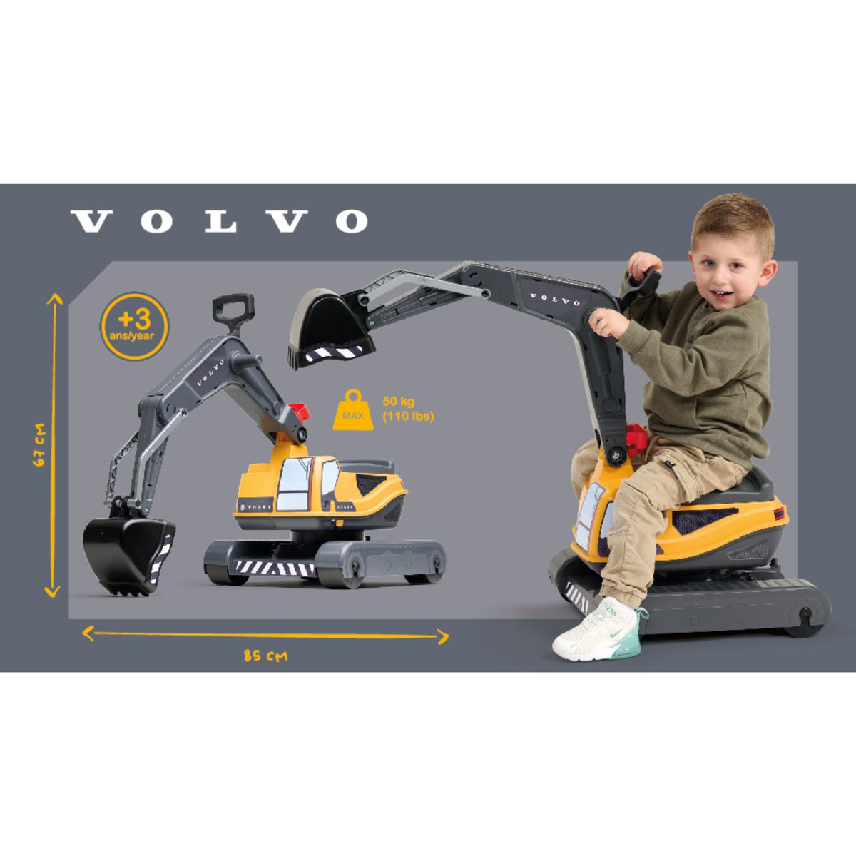 Pá de cabine giratória para escavadeira articulada Falk Volvo