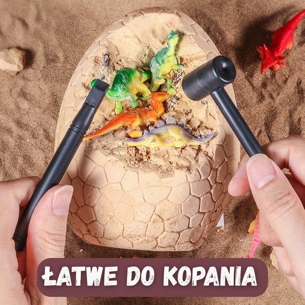 Woopie Dinozaur Egg Dig Kit de arheolog pentru excavarea a 12 dinozauri