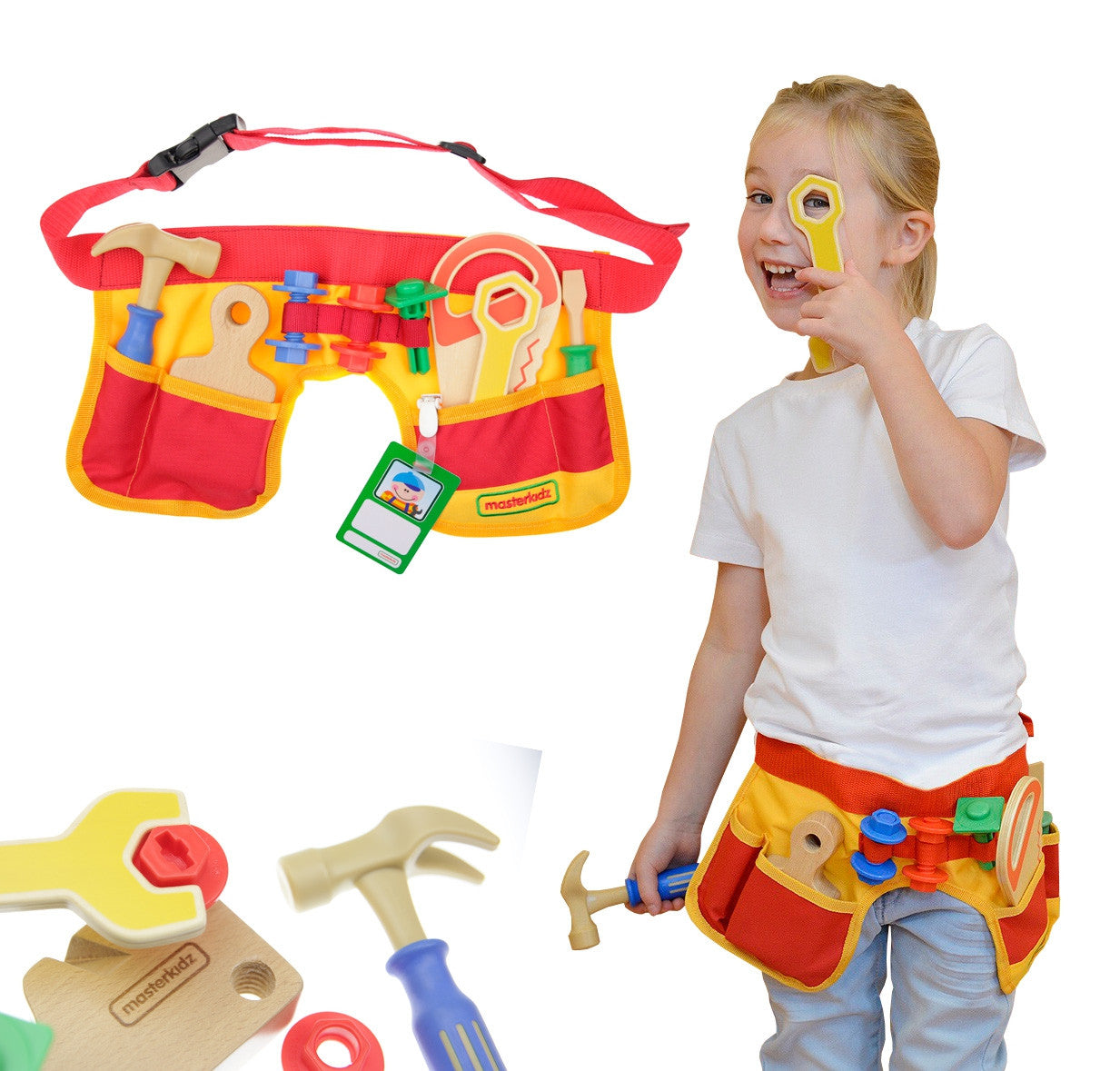 Cintura porta attrezzi da falegname Masterkidz 12 pezzi