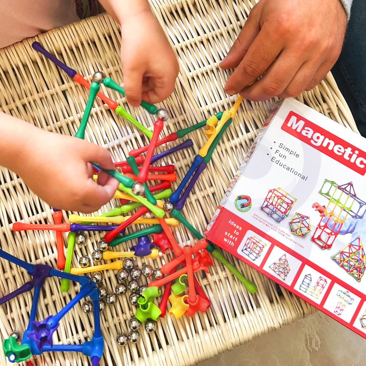 Blocuri de construcție magnetice Woopie Puzzle creativ 110 buc.