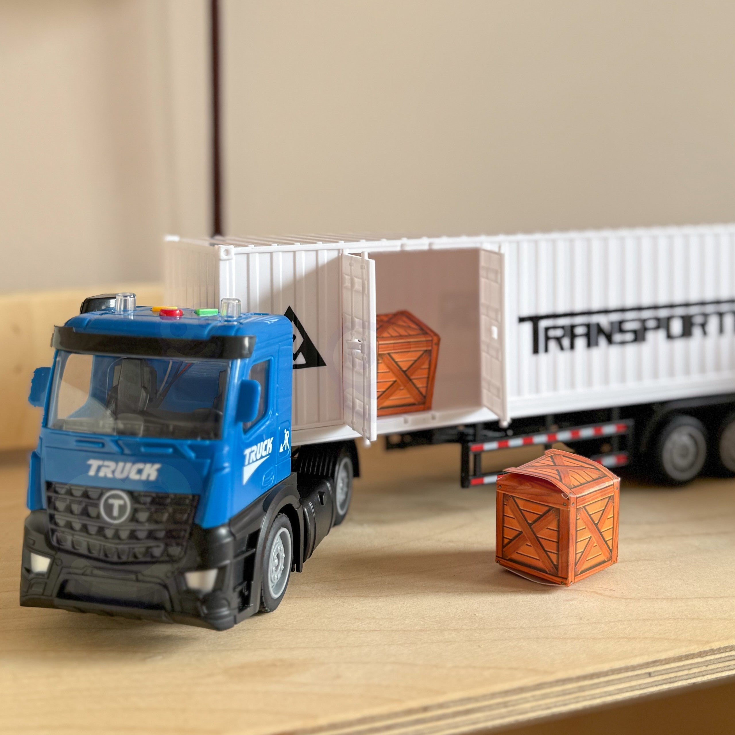 Woopie Container Truck med lys og lydeffekter!