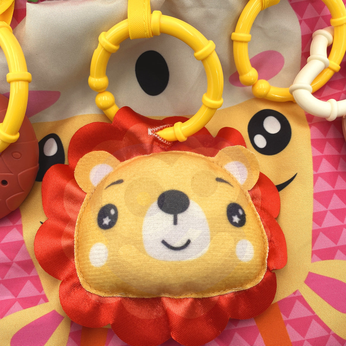 Woopie Baby Pillow Croissant Interactive Educational Mat Rattle Teether