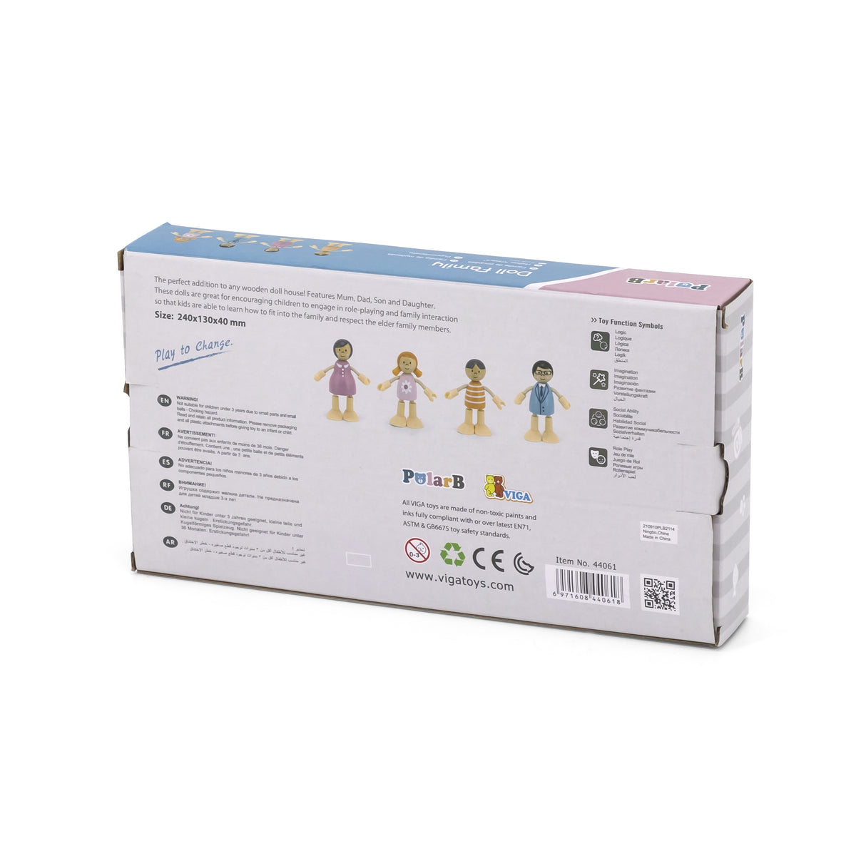 Fíoracha Socraigh Bábóg Teaghlaigh Viga Polarb Dolls