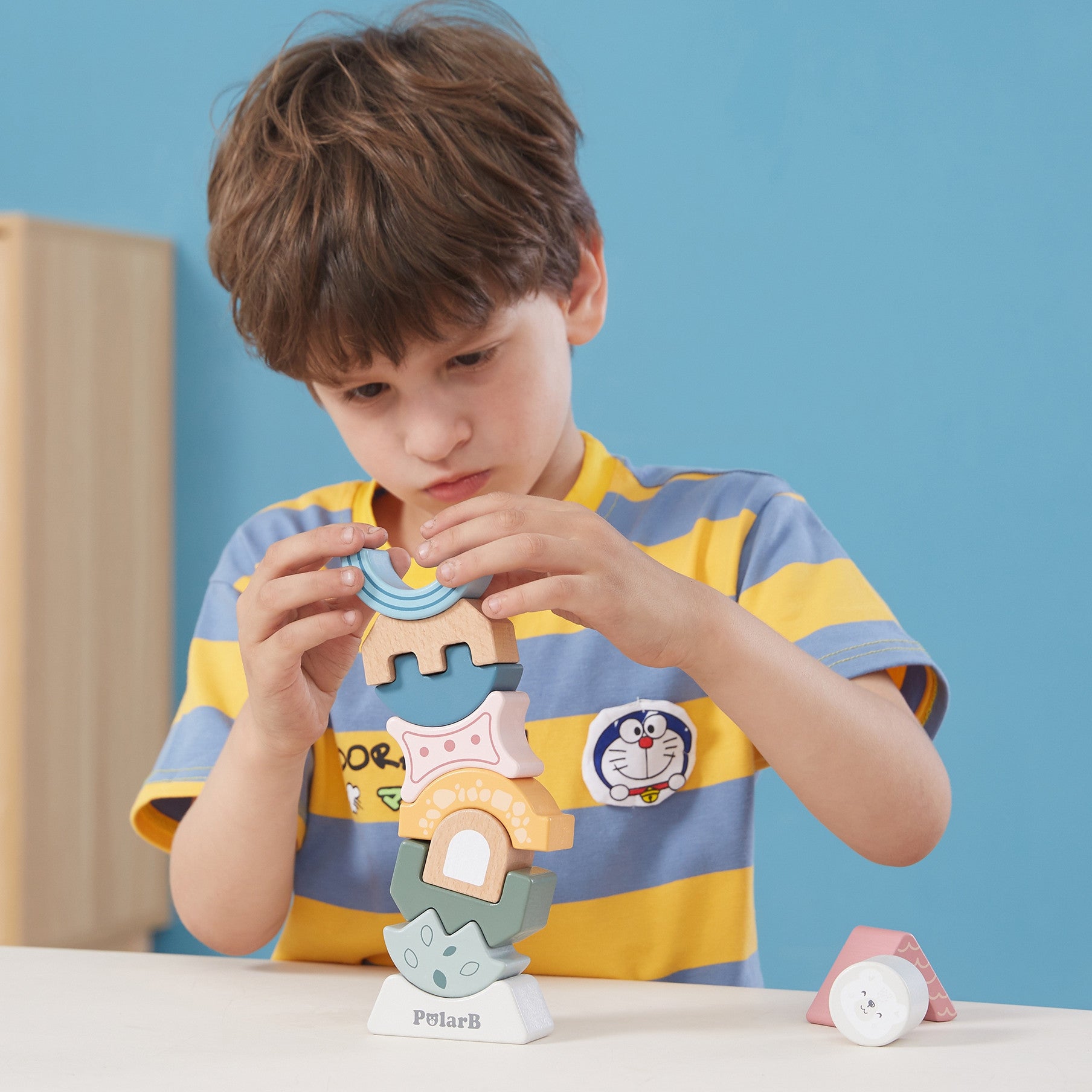 Puzzle z drewnianą wieżą równoważącą Viga Polarb