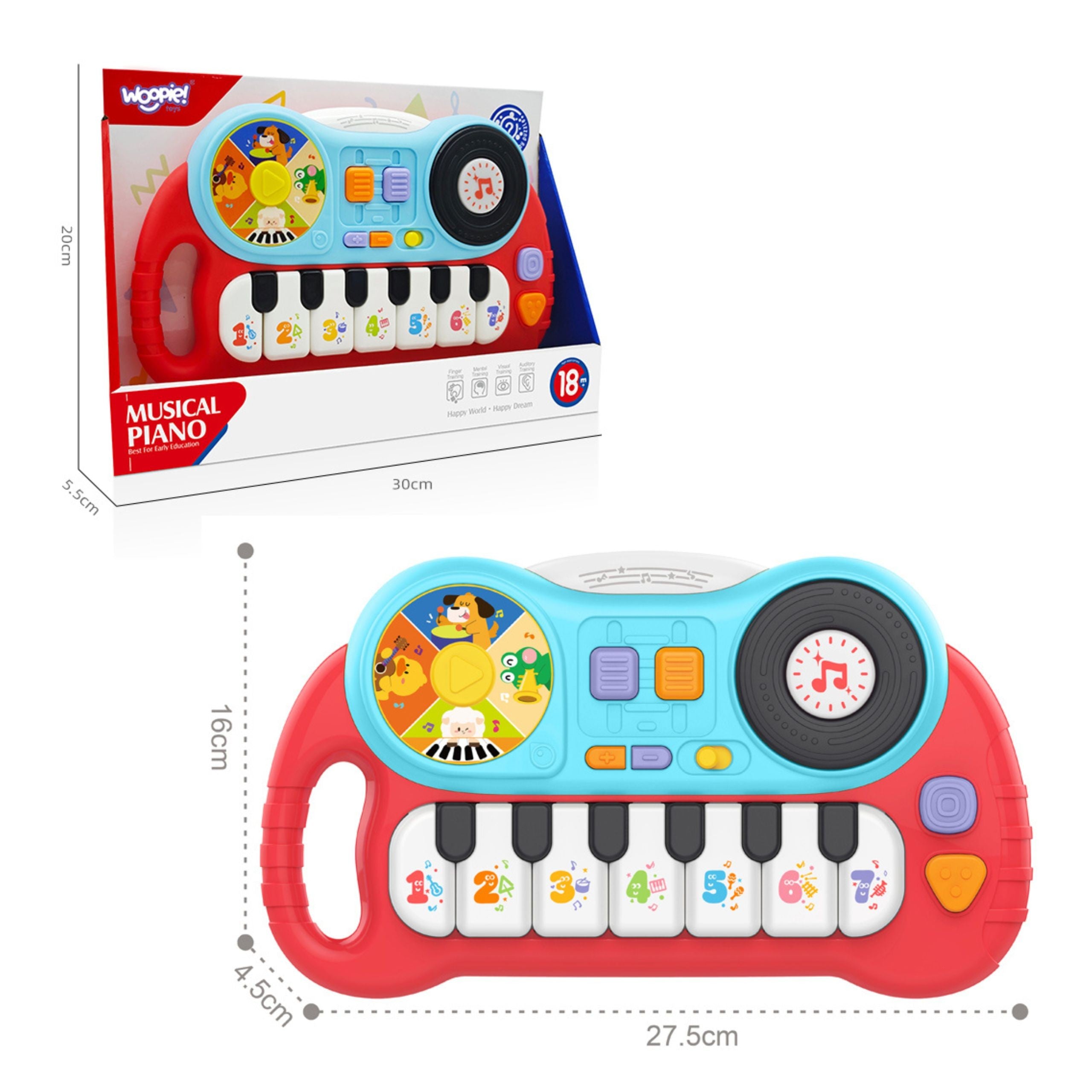 Woopie Interactive Piano For Kids Organ Educational Sounds