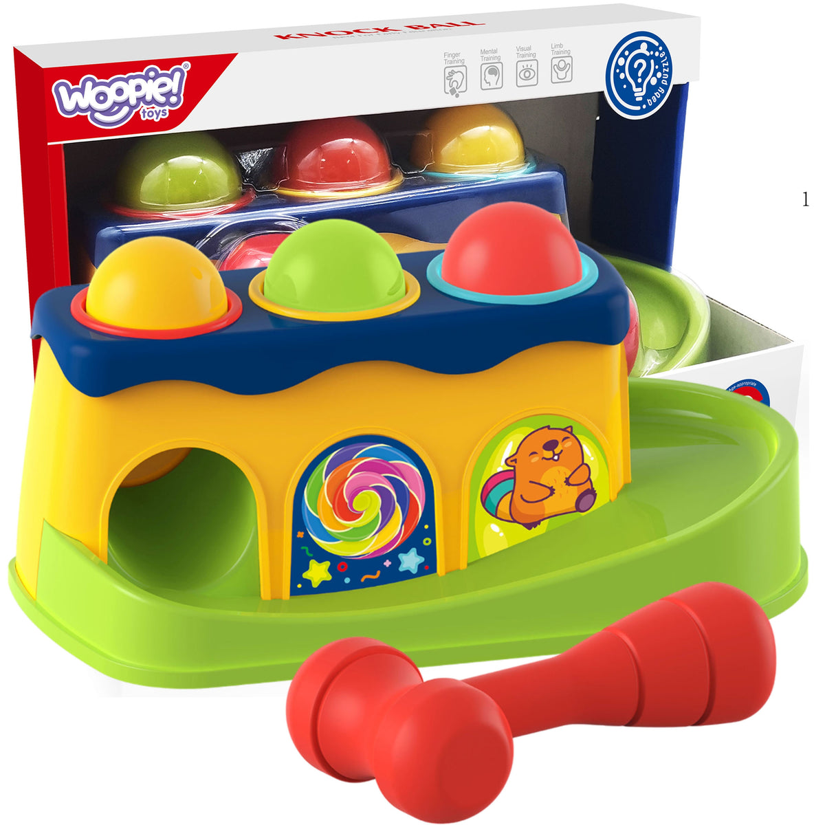 Woopie Baby Colorful Montessori Hammer Punch