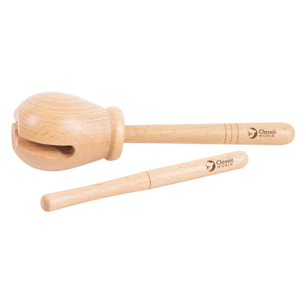 Classic World Edu дървен музикален инструмент Woodblock Rhythmic 2 бр.