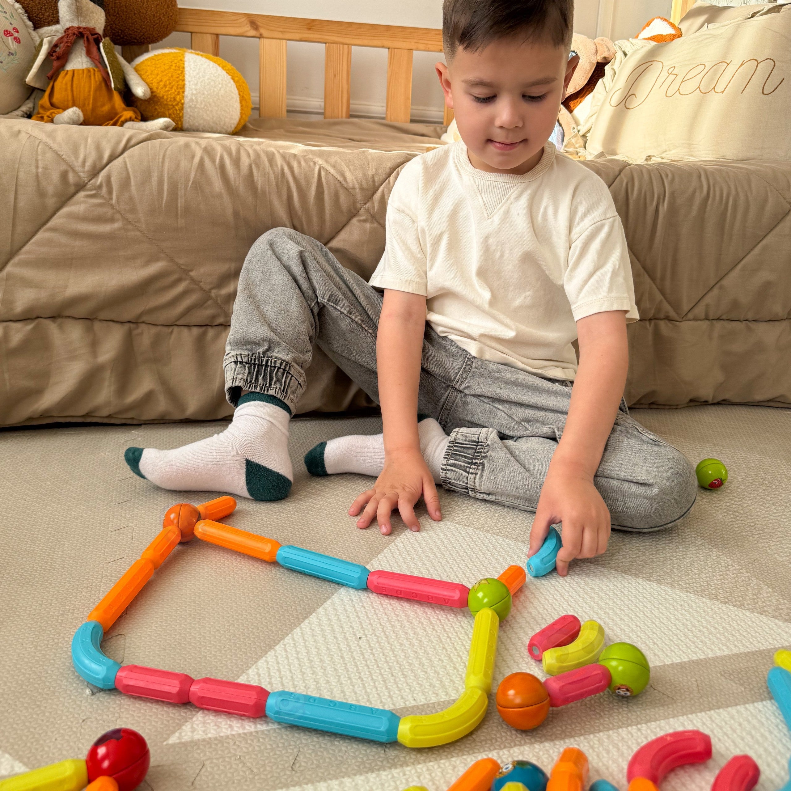 Woopie Magnetic Educational Building Blocks 128 Pcs.