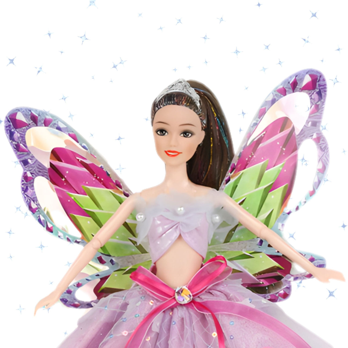 Muñeca Woopie Royal Emi Fairy con alas y globos de colores