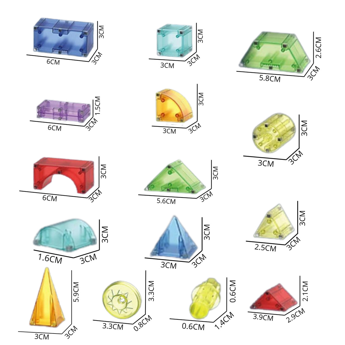 Set Educativ Woopie Blocuri Magnetice Cuburi 3d 63 Buc.