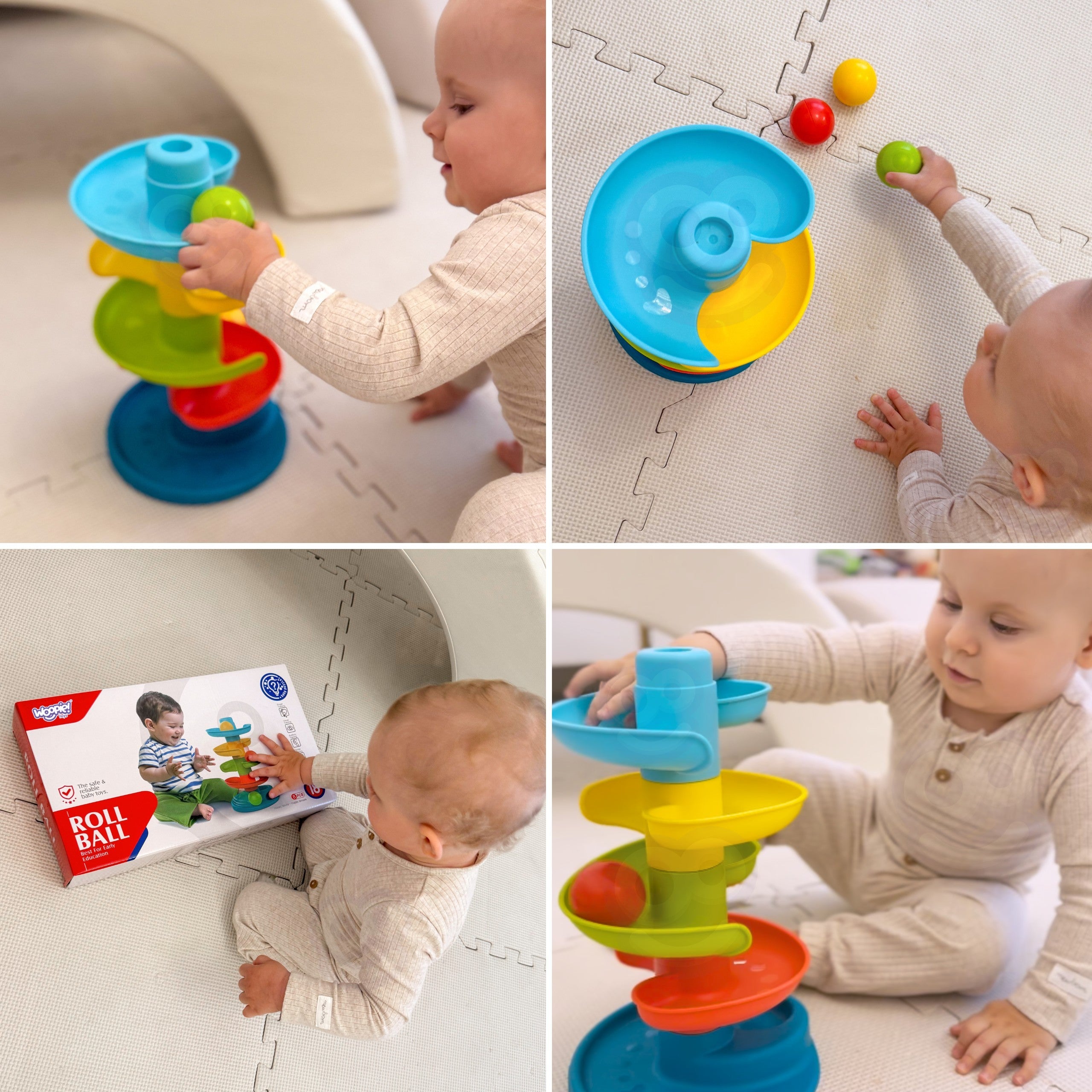 Woopie Baby Kugelbahn Spiralset + 3 Bälle