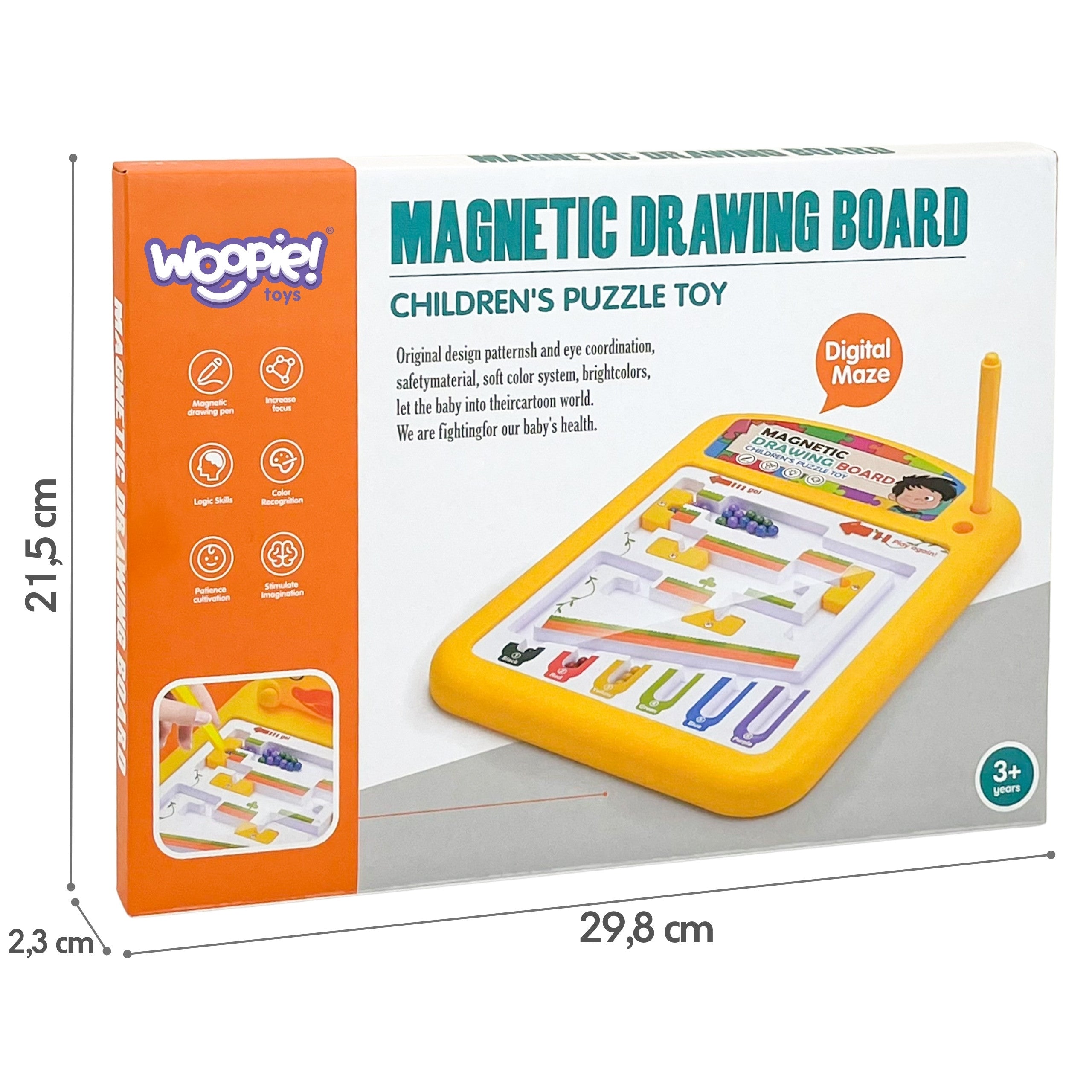 Magnetická tabuľa Vzdelávacia triedička puzzle Učenie abecedy 3+ Woopie