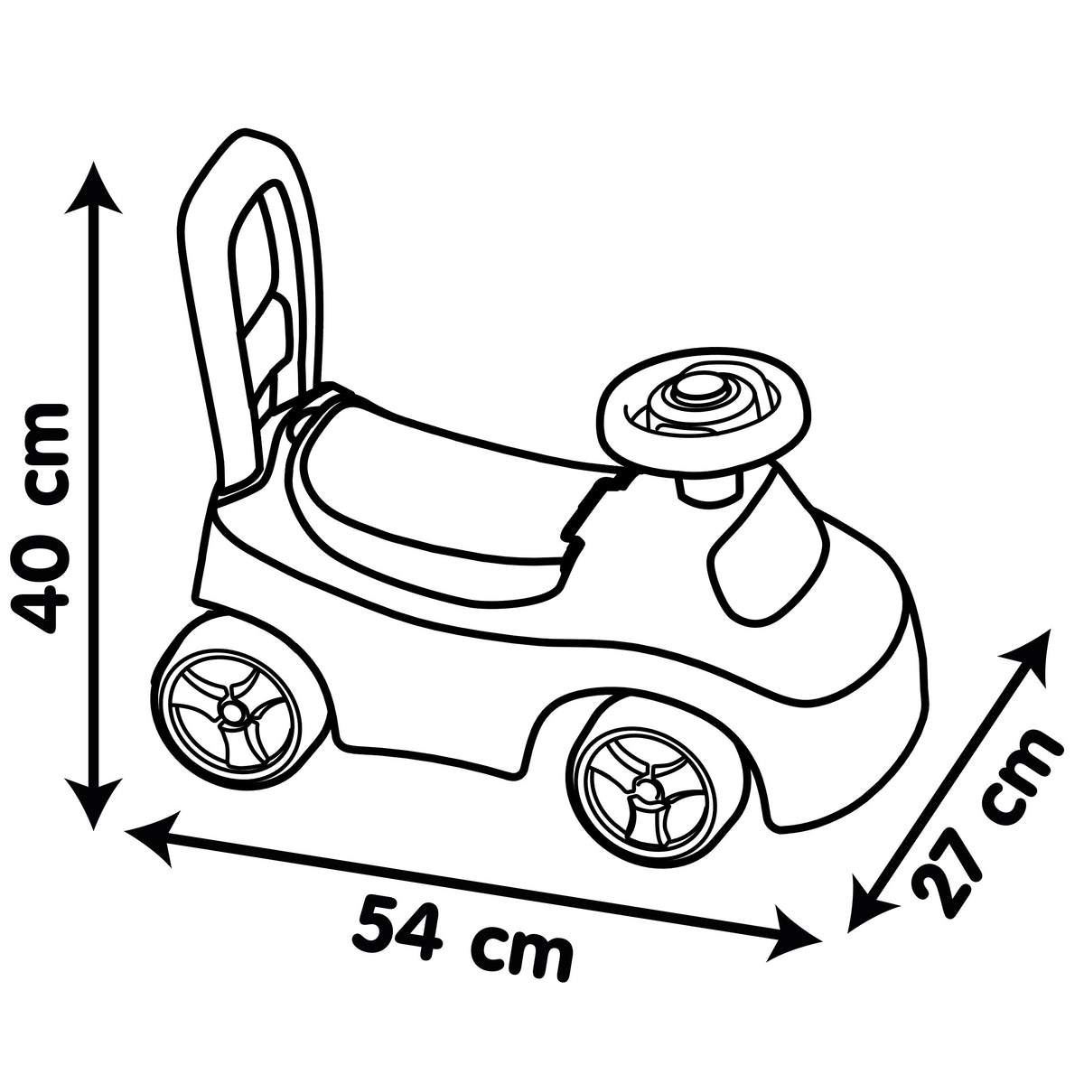 Porteur Smoby Rouge Avec Corne
