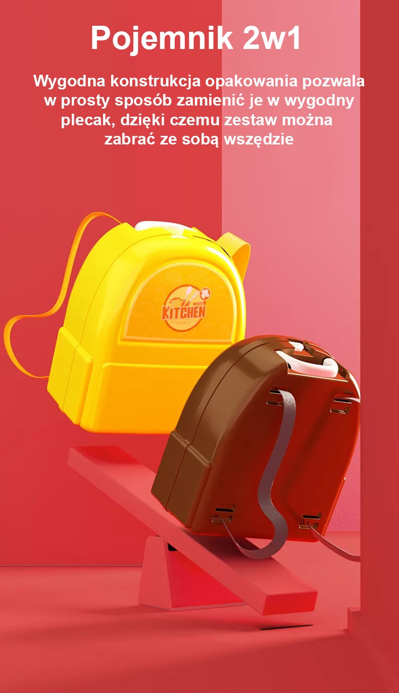 Woopie Ice Cream Shop Play Set Cocina En Mochila 36 Piezas.