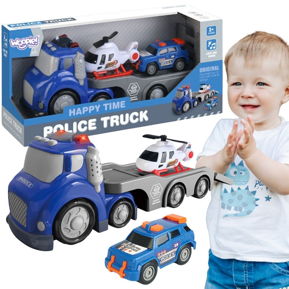 Woopie Blue Police City Truck Звукови и светлинни ефекти