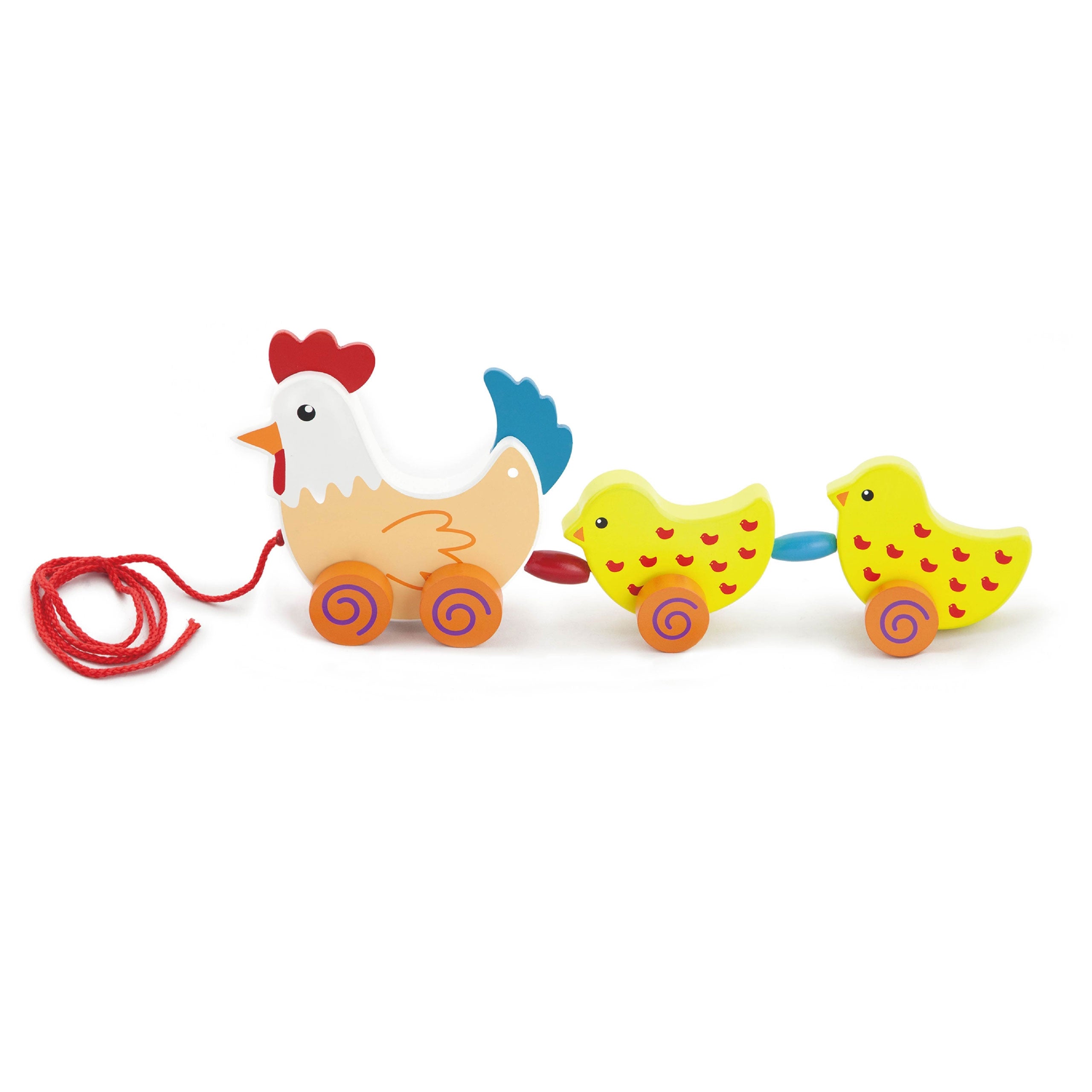 Viga Pulling Set Hen With Chickens 36 Cm
