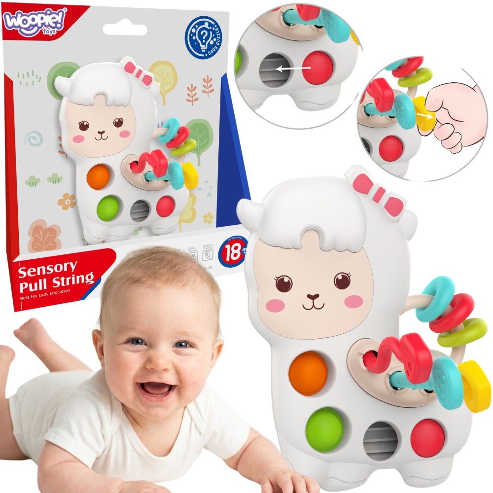 Woopie Baby Sensory Manipulative Toy Montessori Llama 18m+