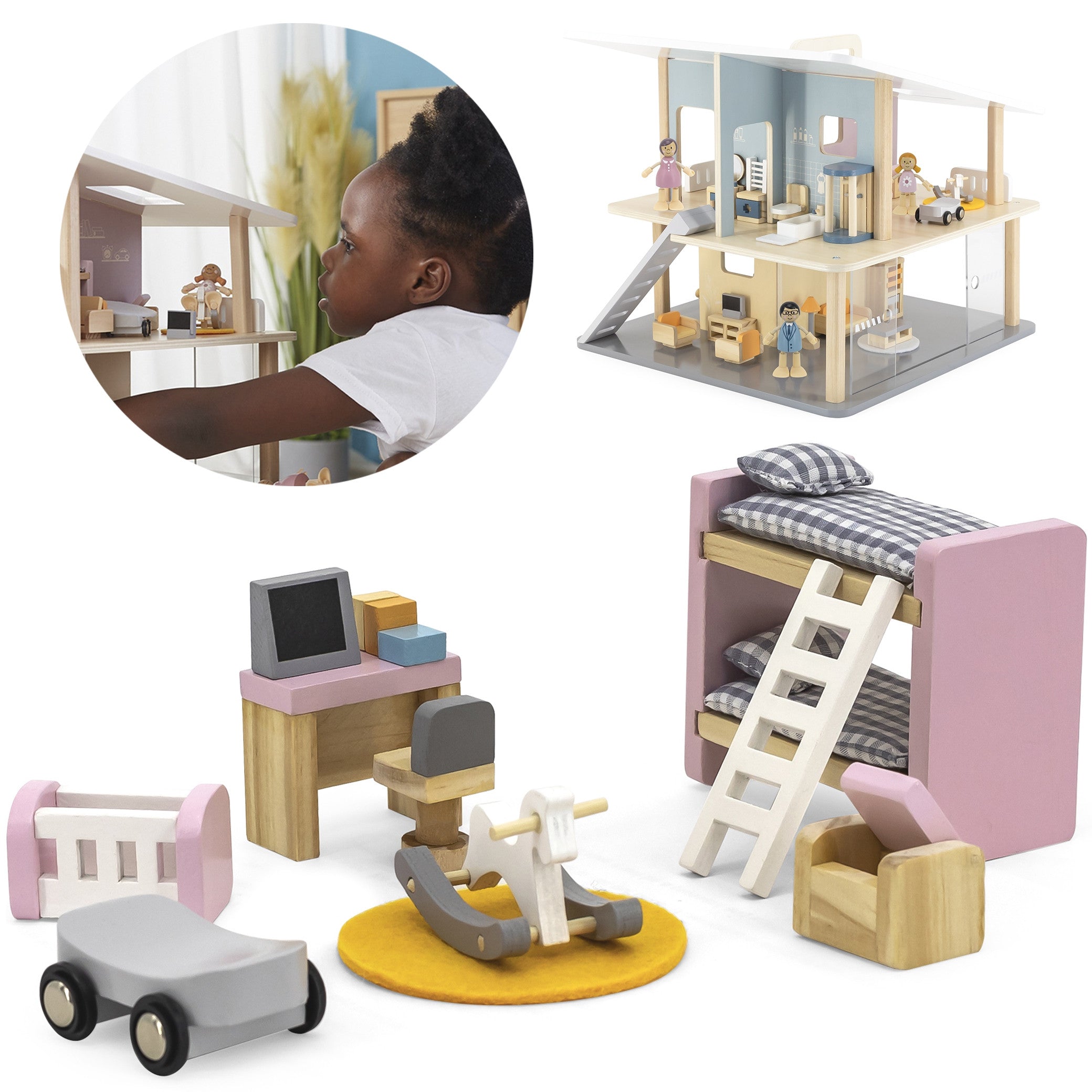 Viga Polarb Ensemble de meubles de maison de poupée pour chambre d'enfant