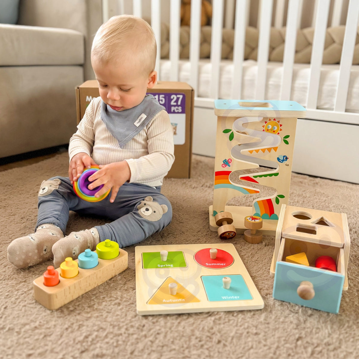 Woopie Green Box 6in1 13-15m Montessori Educativo Sensoriale Fsc