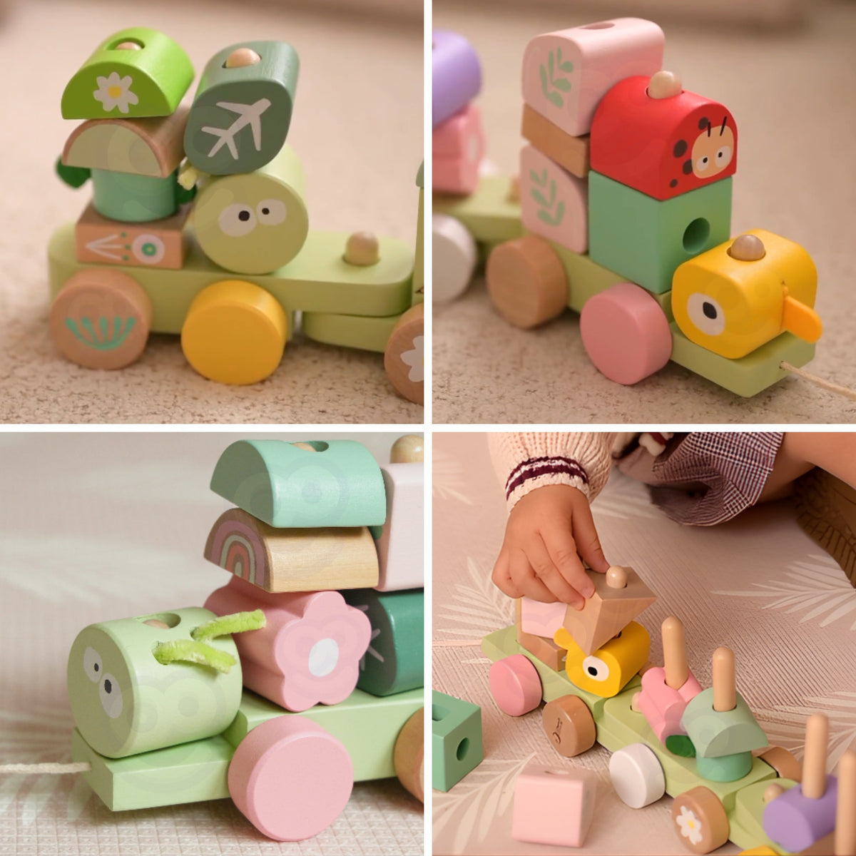 Classic World Montessori Raupenzug-Puzzle aus Holz
