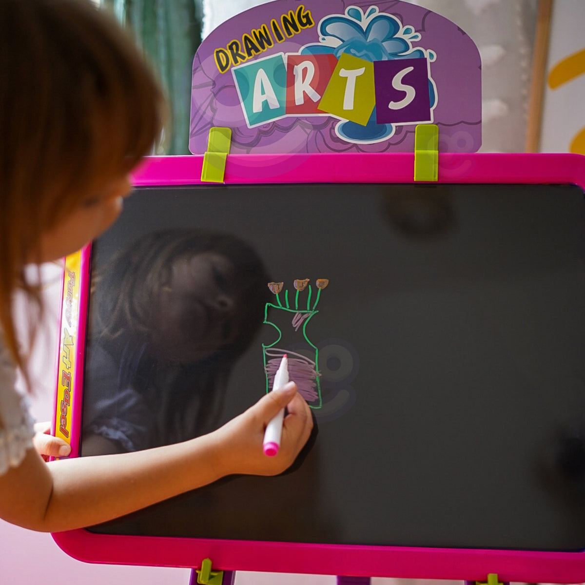 Woopie 3-i-1 Magnetic Dry Erase Board med ljus målning