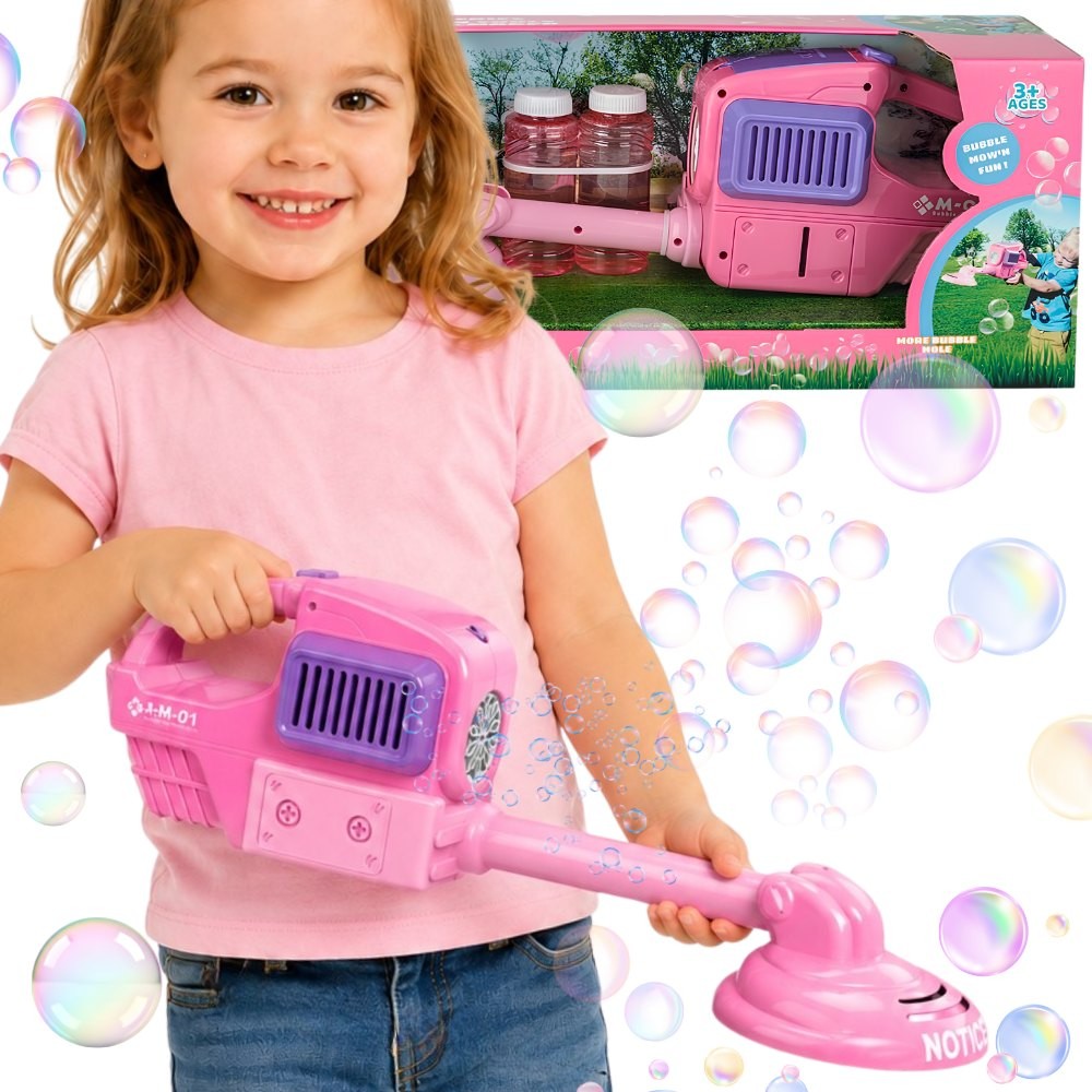 Woopie Ръчна косачка Bubble Machine Pink